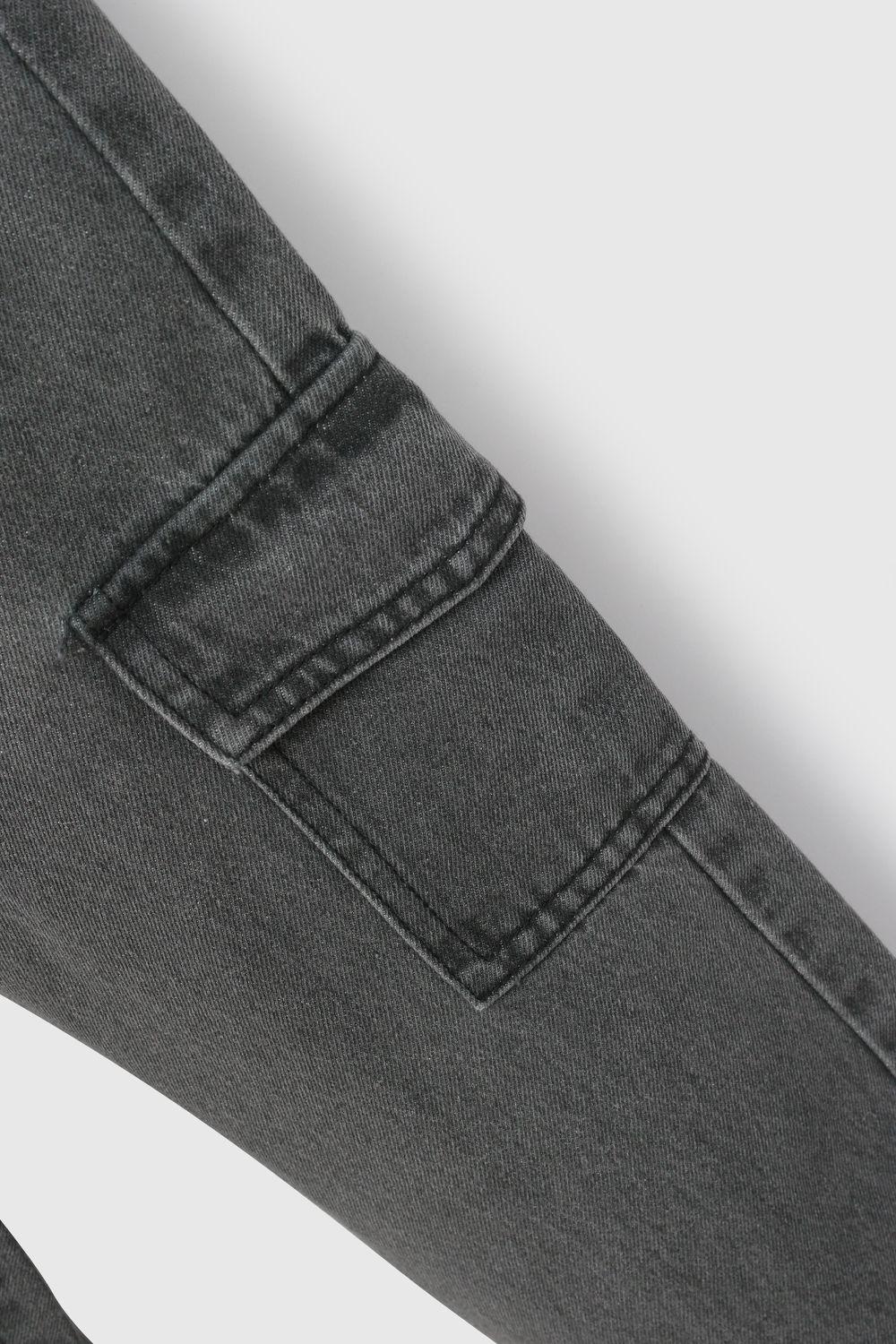 Jeans Cargo Grafito Niña 3-4A a 12-13A Colloky-2
