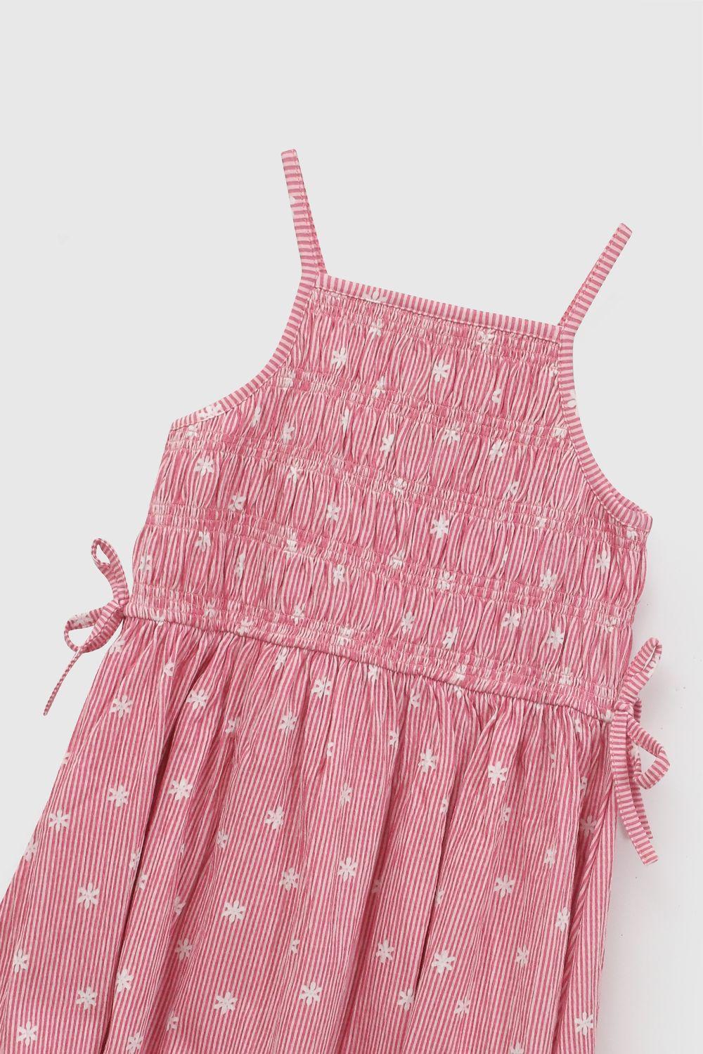 Vestido Flores Rosado Niña 3-4A a 12-13A Colloky-2