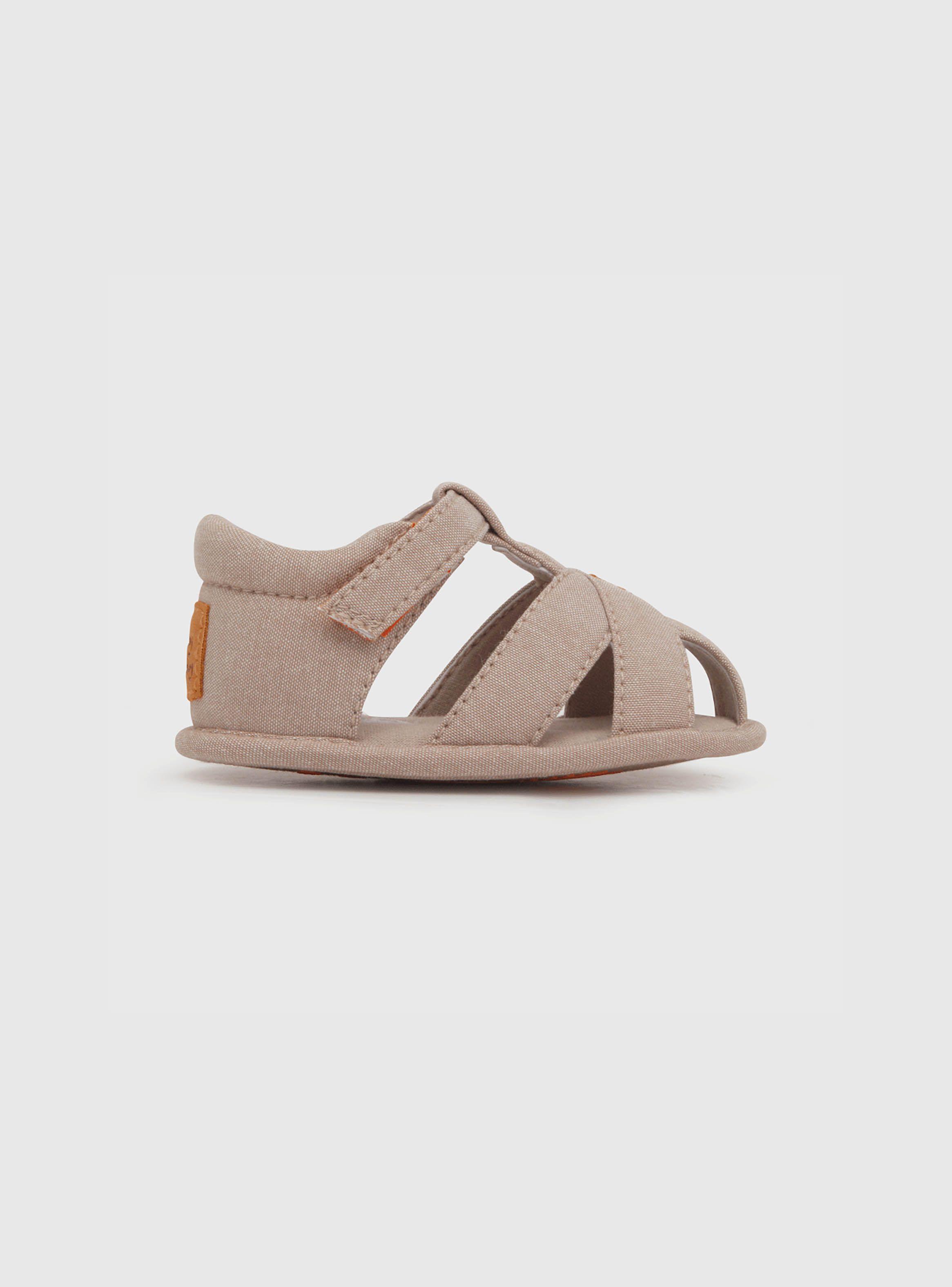 Sandalia Cerrada Cintas Beige (14 A 18) Colloky-1