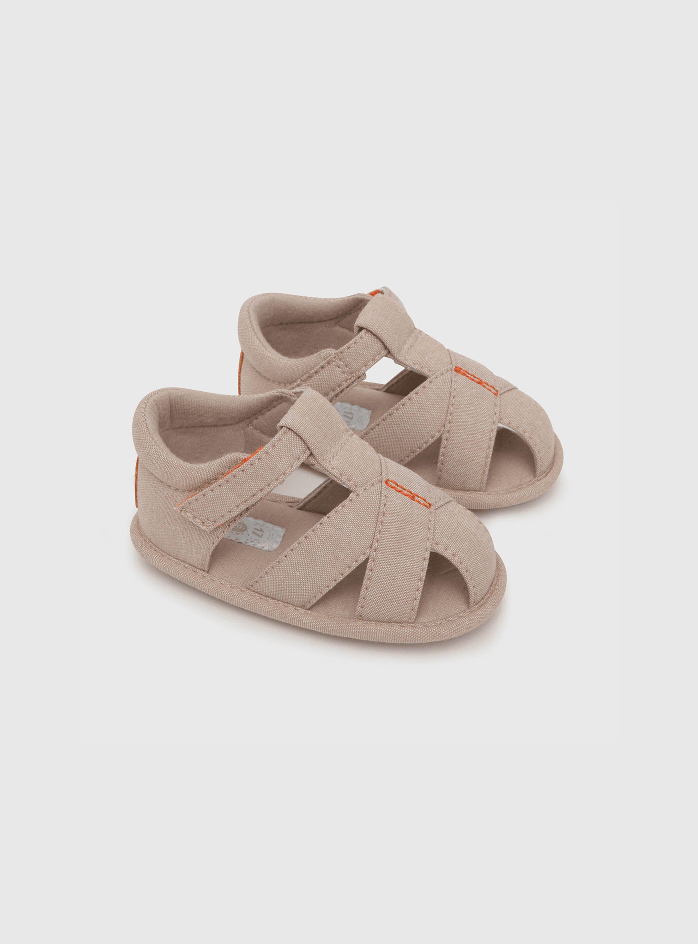 Sandalia Cerrada Cintas Beige (14 A 18) Colloky-0