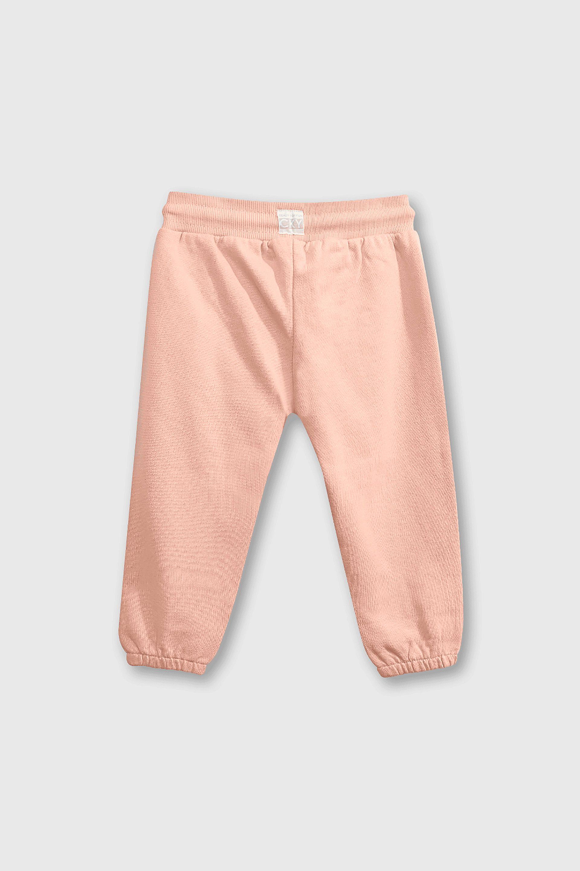 Pantalon Buzo Rosado con Carda Interior y Cintura Elasticada-1