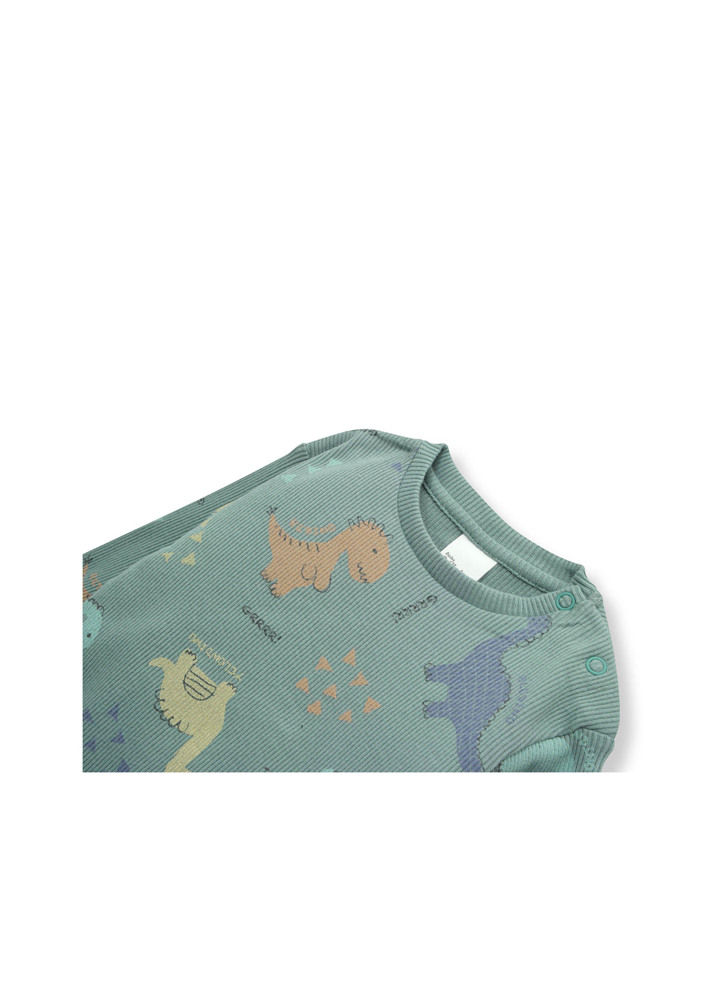 Conjunto De Bebé Niño Dino Verde (0 A 9 Meses) Colloky-3