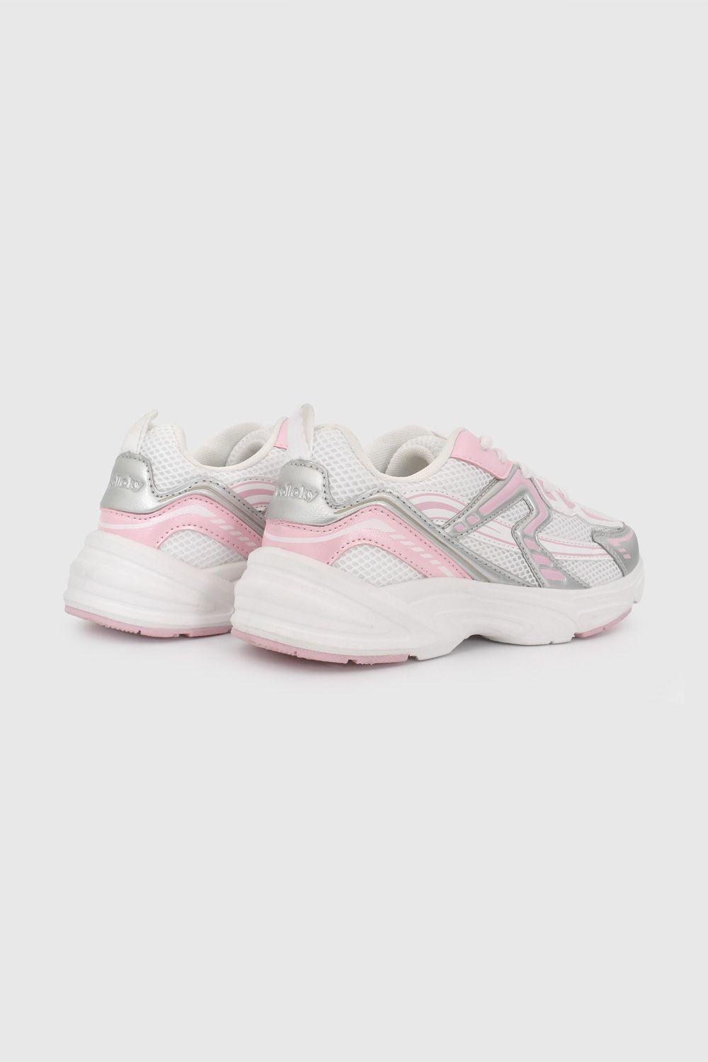 Zapatilla Urbana Blanca con Rosado 57240298V26 KID-1