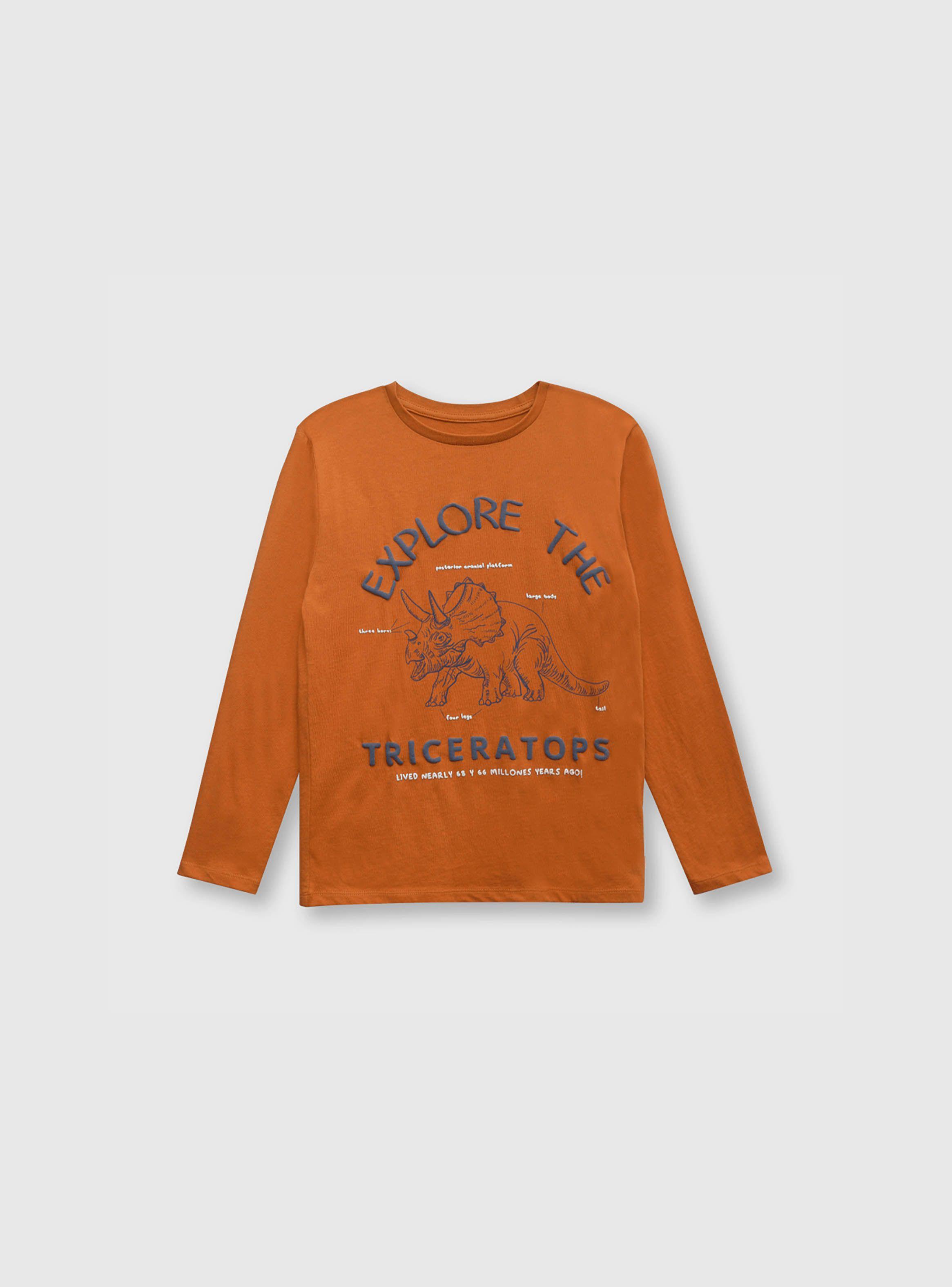 Polera De Niño Explore Naranjo (2 A 12 Años) Colloky-0