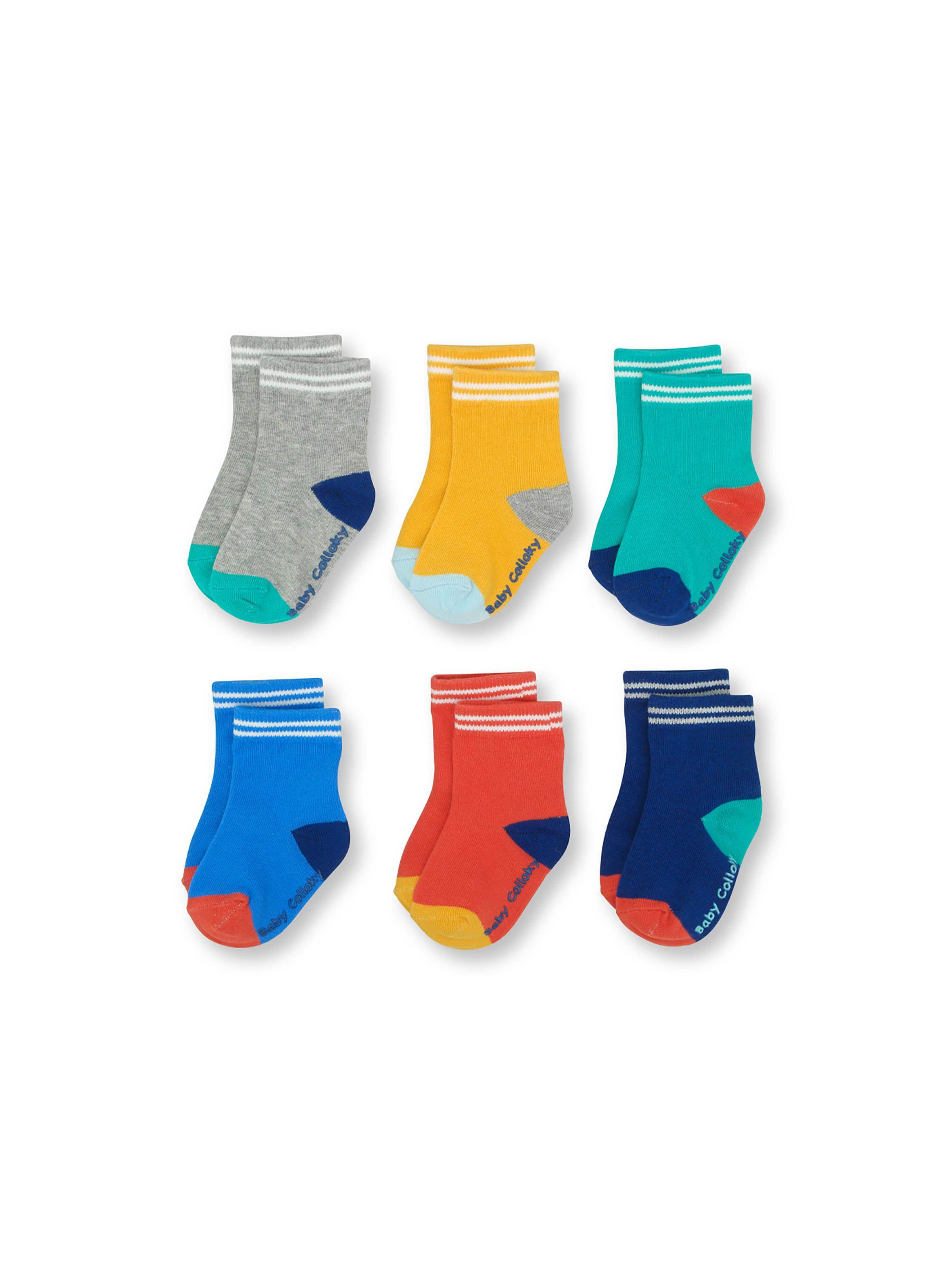 Calcetin De Bebé Niño 6 Pack Azul (14-25) Colloky-0