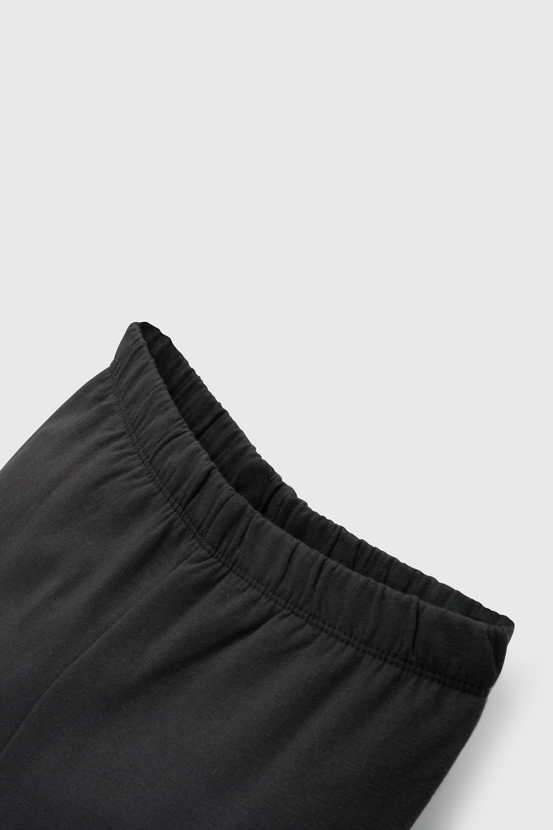 Pata Ajustada de Puño con Cintura Elasticada Negra para Niña-2