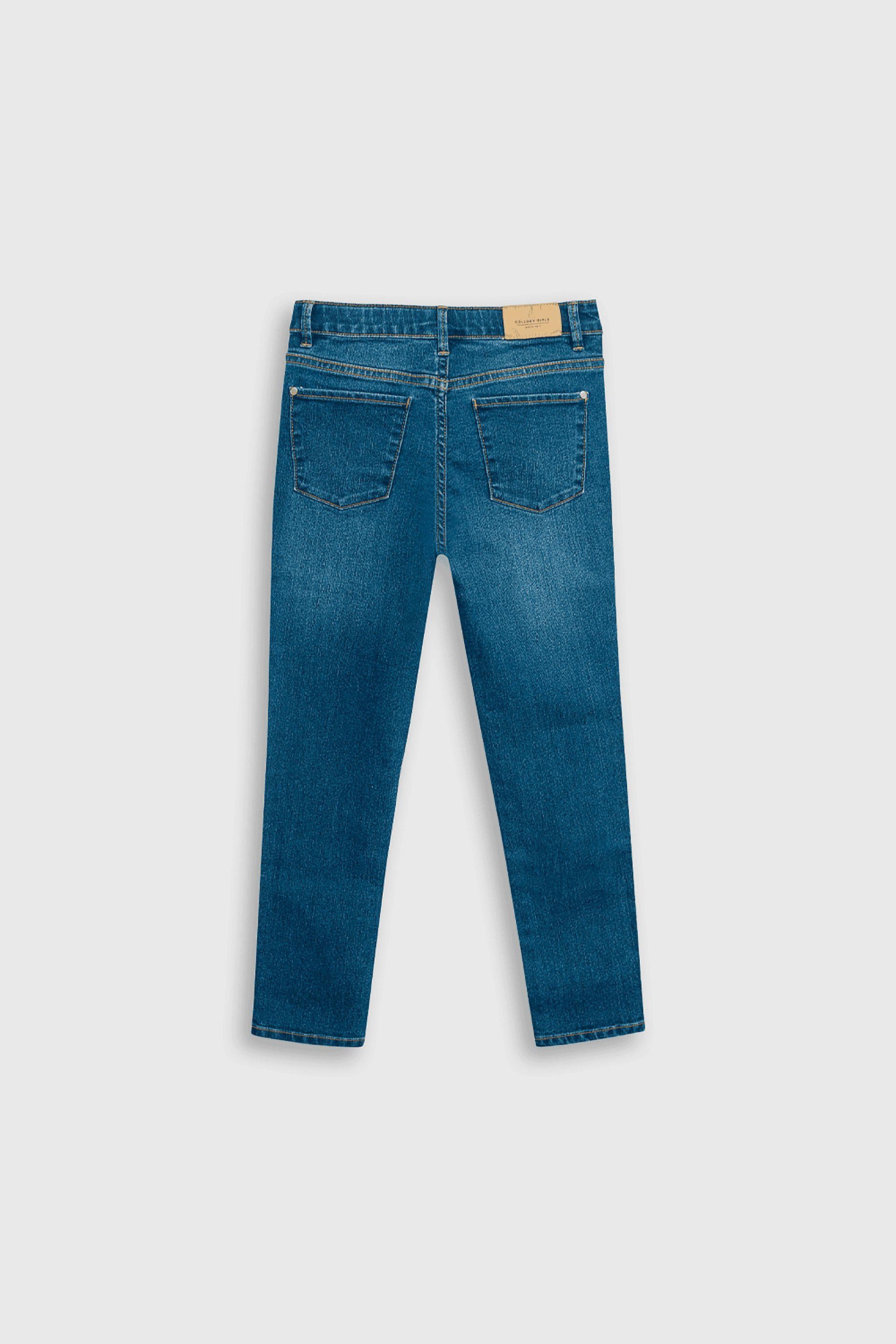 Jeans Denim Skinny Azul Elasticado con Cierre para Niña de 3 a 12 años-1