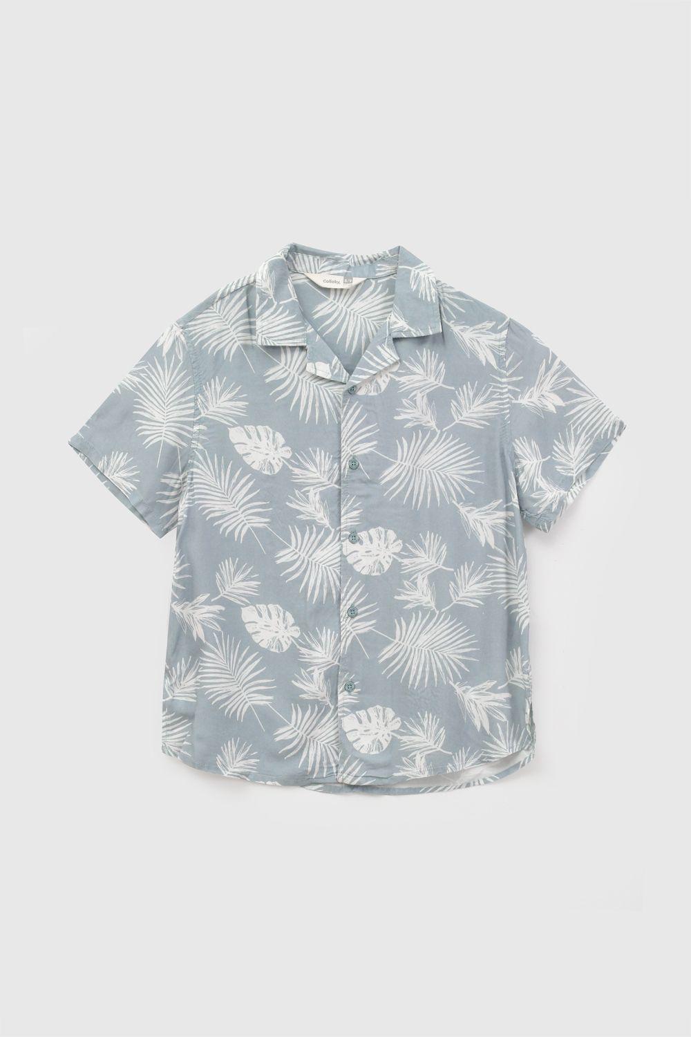 Camisa Viscosa Turquesa Niño 3-4A a 12-13A Colloky-0