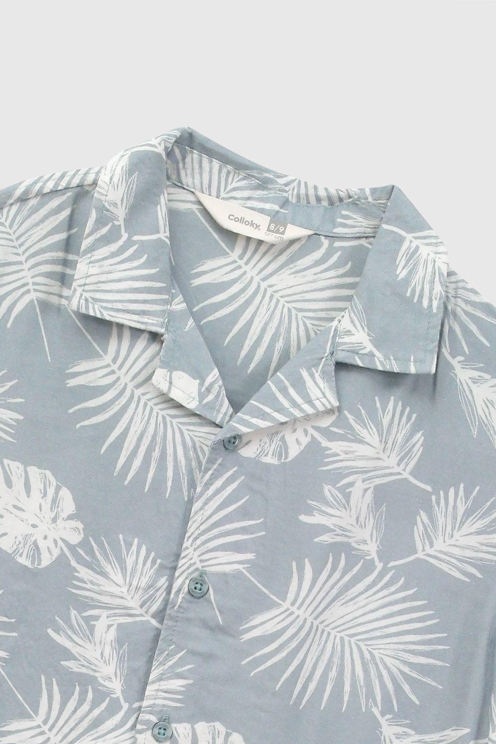 Camisa Viscosa Turquesa Niño 3-4A a 12-13A Colloky-3