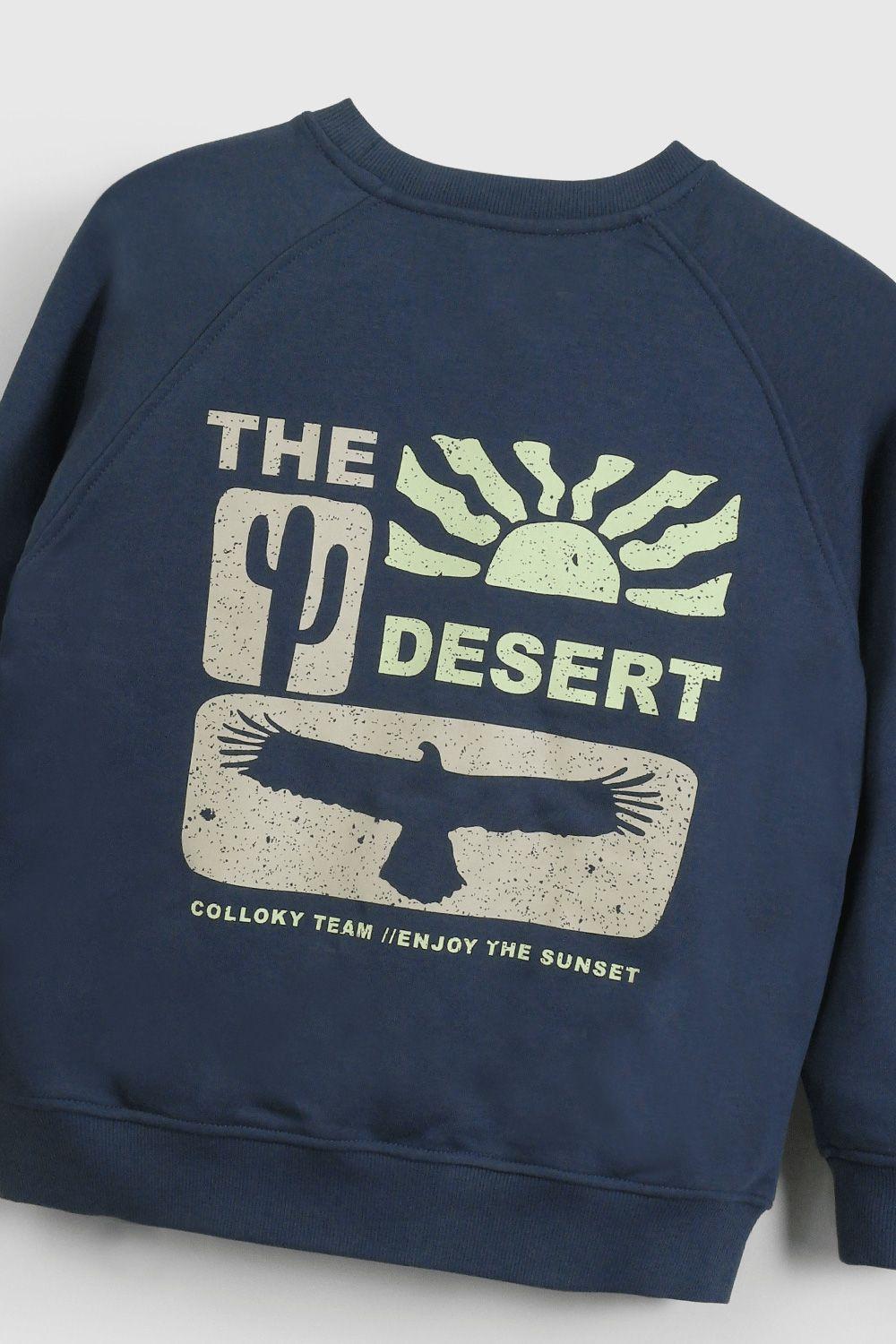 Polerón Azul Estampado De Niño PLPO1151V26-4