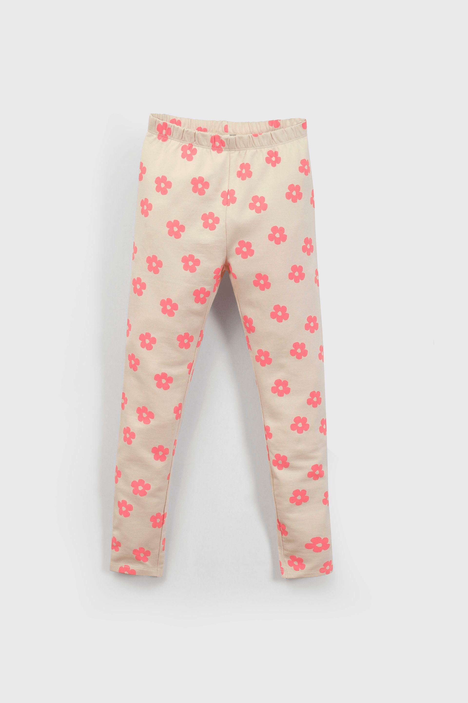 Pata Ajustada de Puño con Cintura Elasticada Beige para Niña-0