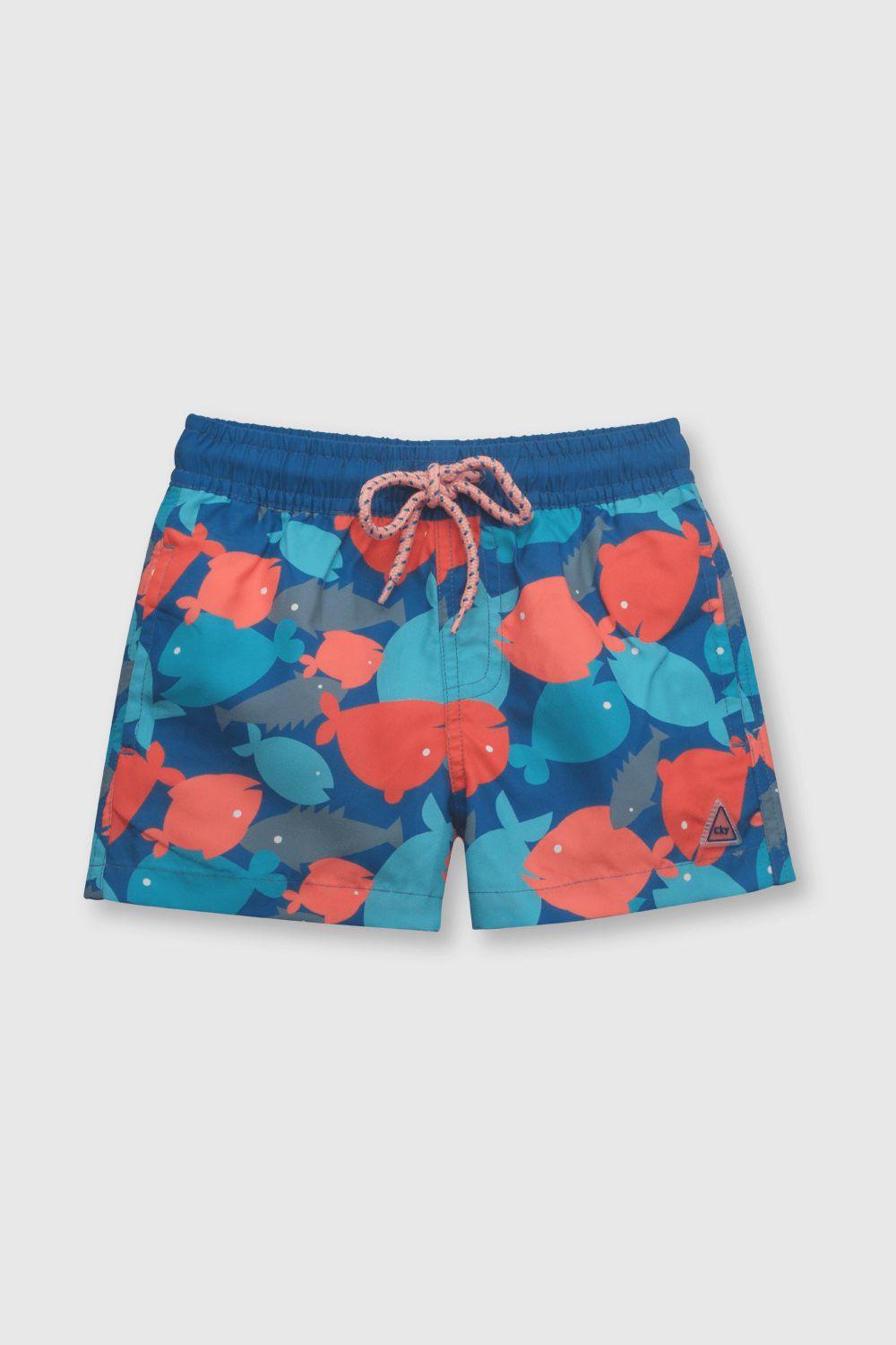 Traje de baño de bebé niño playa azulino (3 a 36 meses)-0