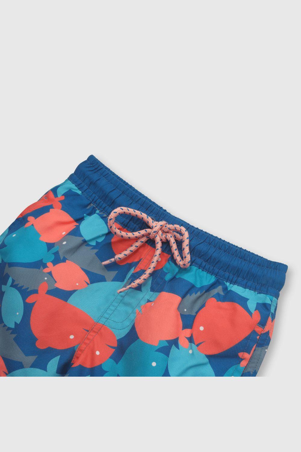 Traje de baño de bebé niño playa azulino (3 a 36 meses)-2