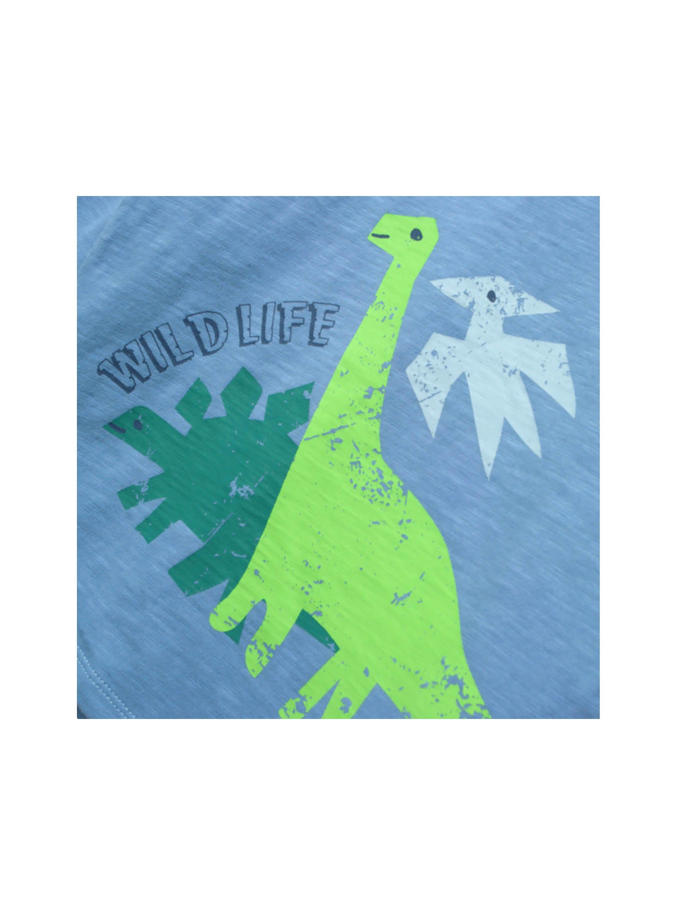 Polera De Bebé Niño Dinosaurios Azul (3 A 36 Meses) Colloky-2