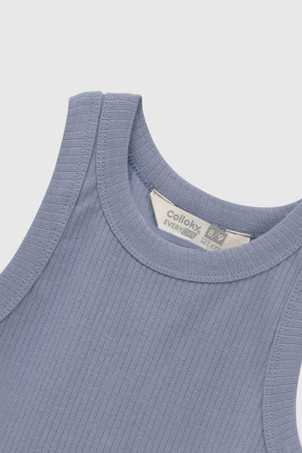 Polera Rib Celeste Niña 3-4A a 12-13A Colloky-3