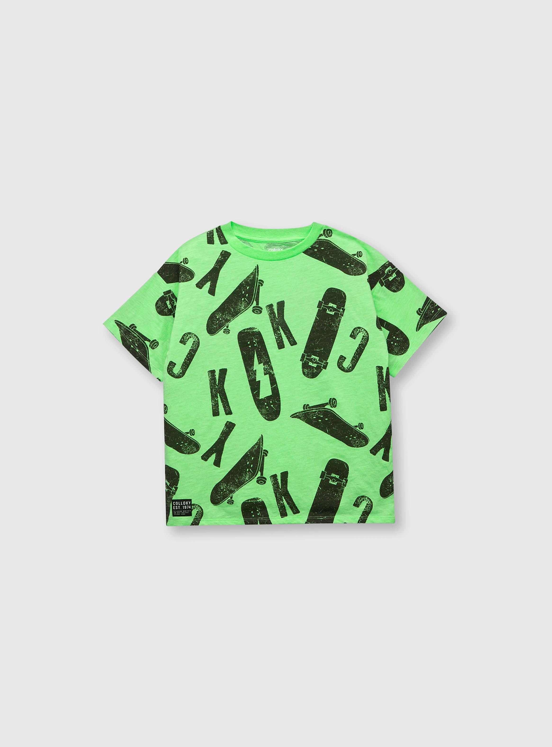 Polera De Niño Skate Amarillo (2 A 12 Años) Colloky-0