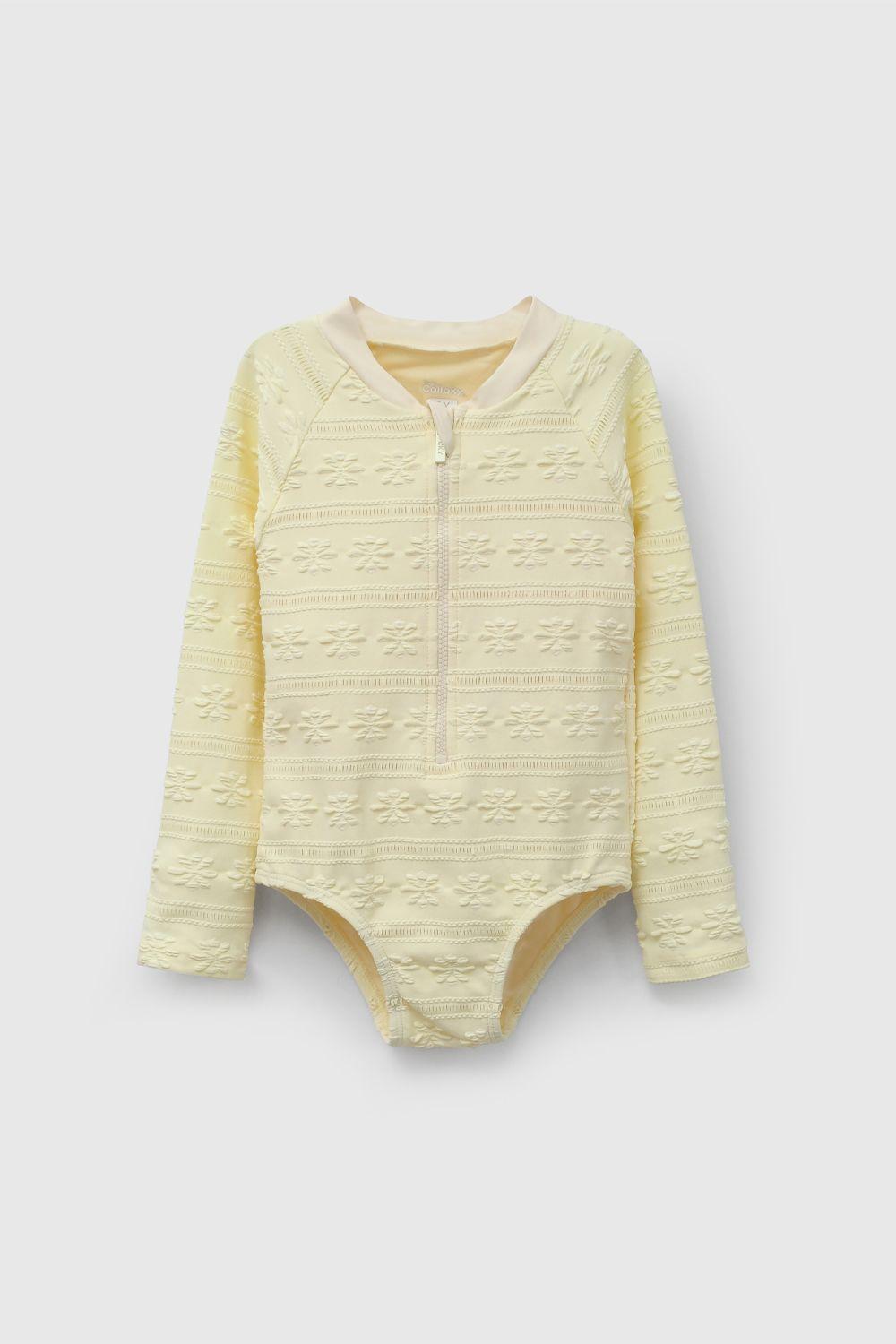 Enterito Playa UV Amarillo Flores De Niña ENLY0826V26-0