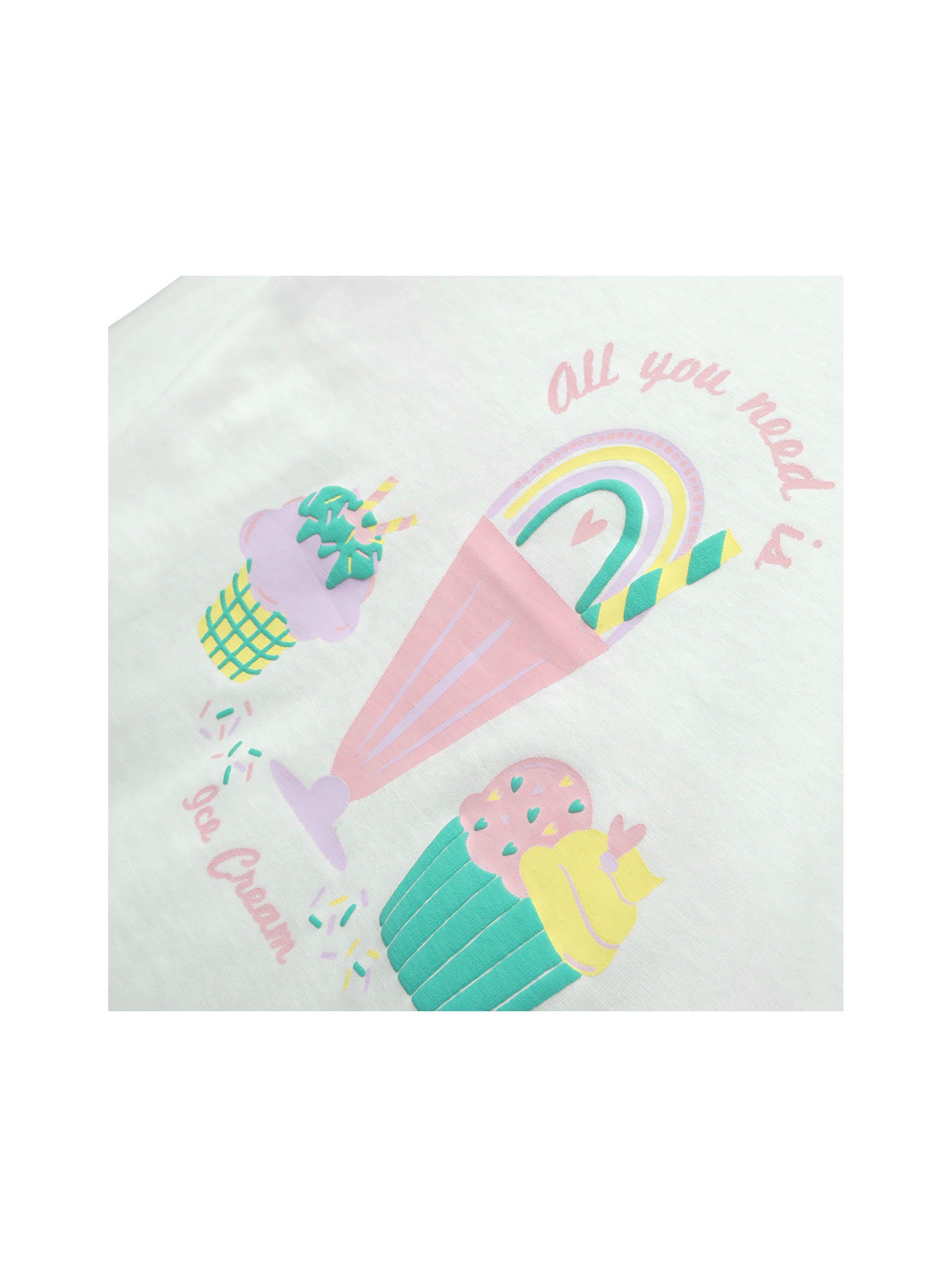 Polera De Bebé Niña Helado Blanco (3 A 36 Meses) Colloky-2