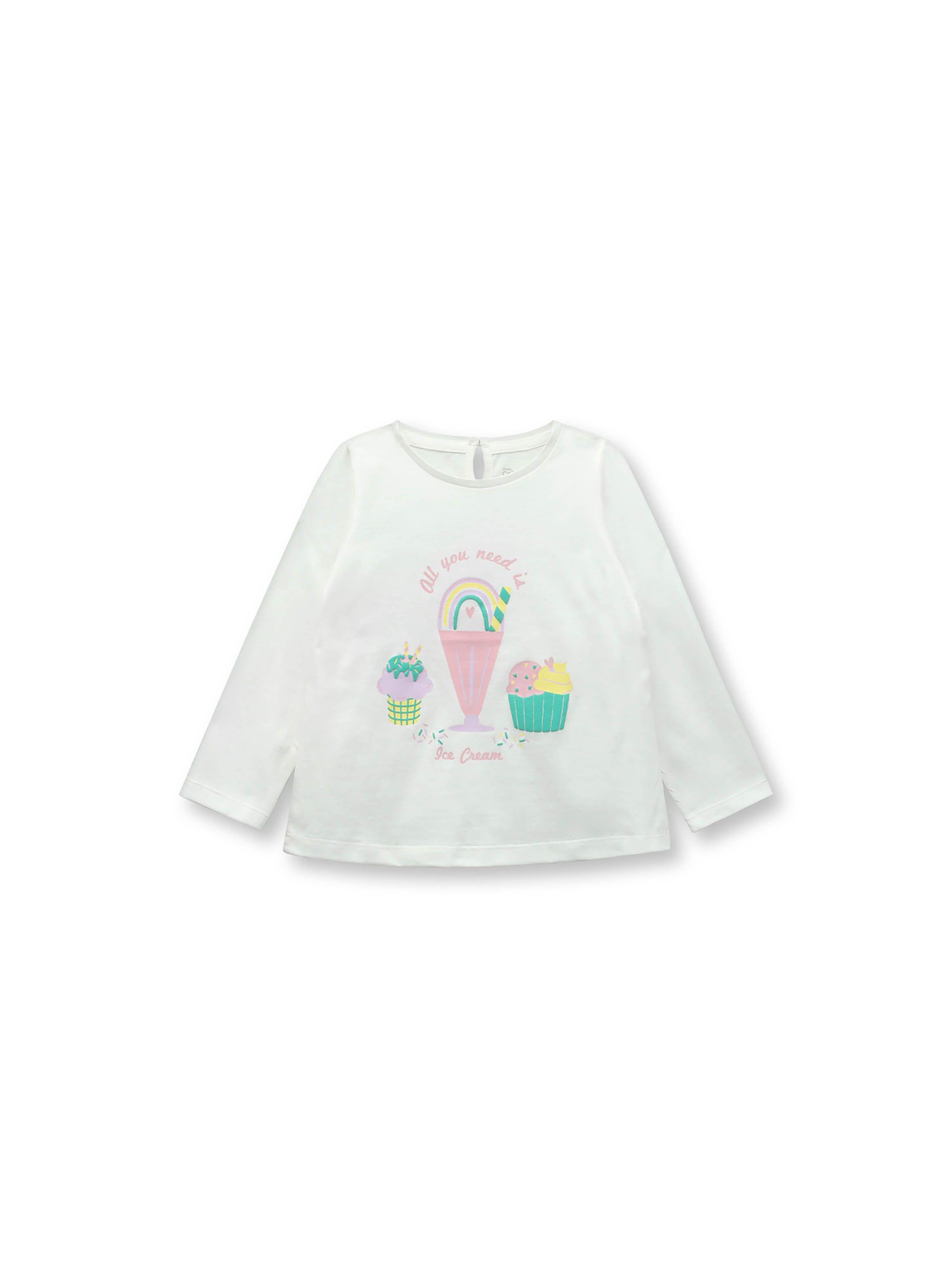 Polera De Bebé Niña Helado Blanco (3 A 36 Meses) Colloky-0