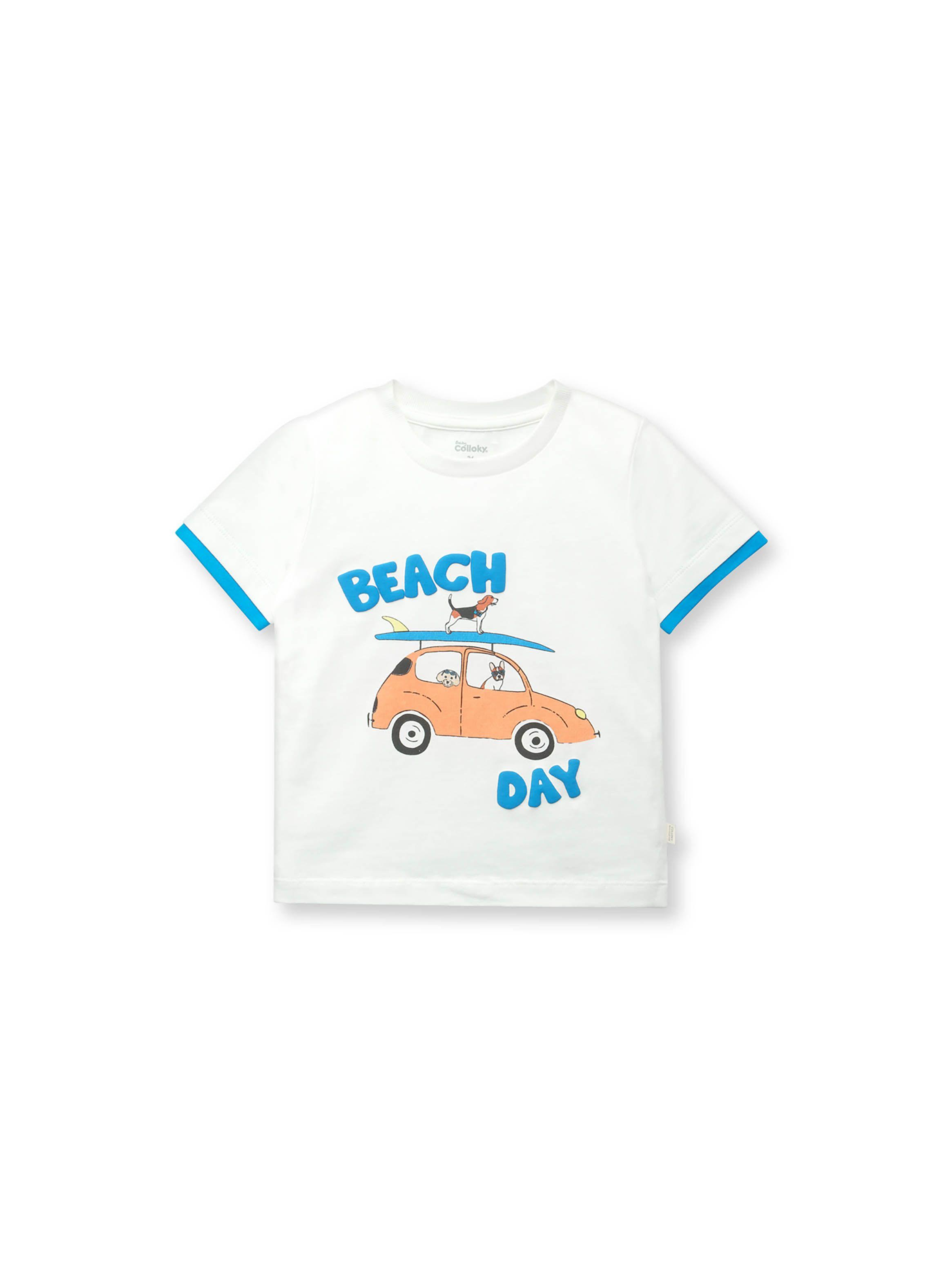 Polera De Bebé Niño Beach Blanco (3 A 36 Meses) Colloky-0
