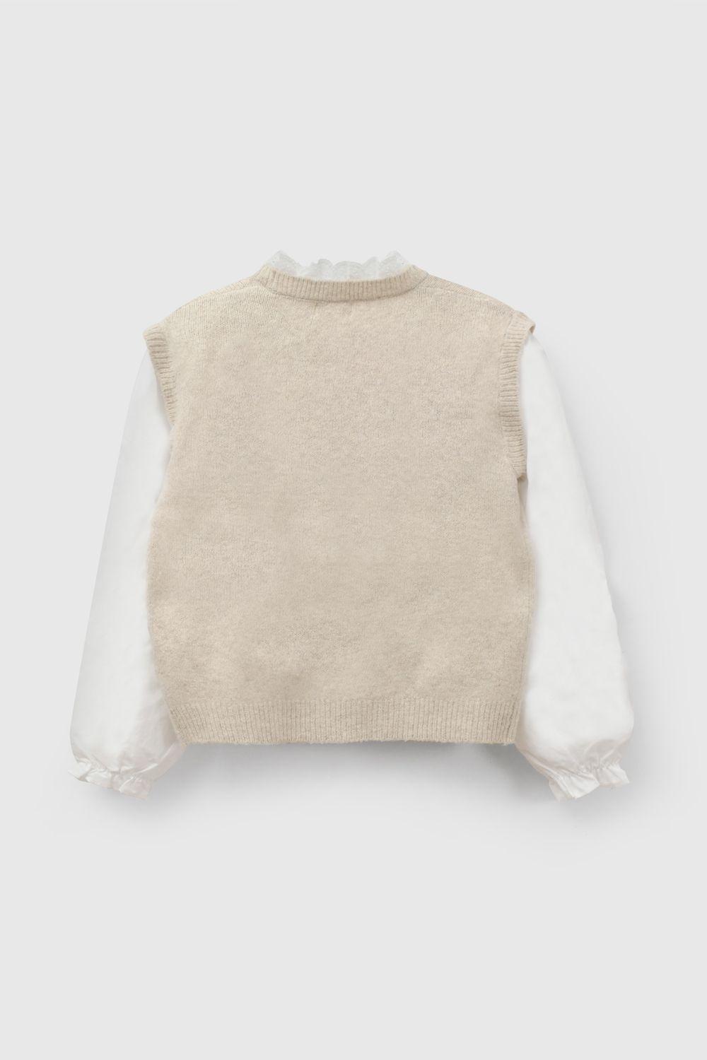 Sweater Beige Niña 7523 Colloky-1