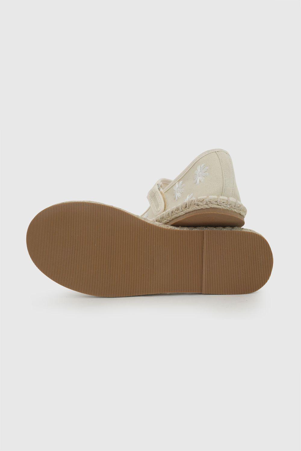 Ballerina Flores Beige Niña 28-38 Colloky-2