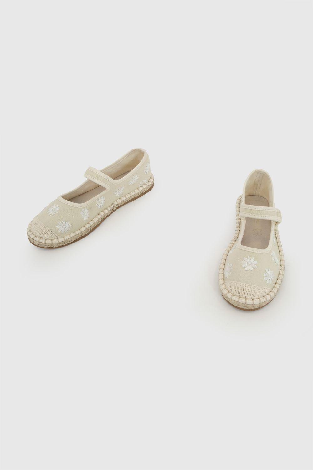 Ballerina Flores Beige Niña 28-38 Colloky-3
