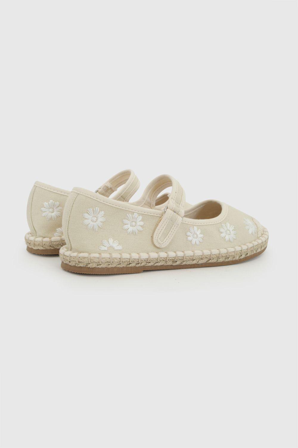 Ballerina Flores Beige Niña 28-38 Colloky-4