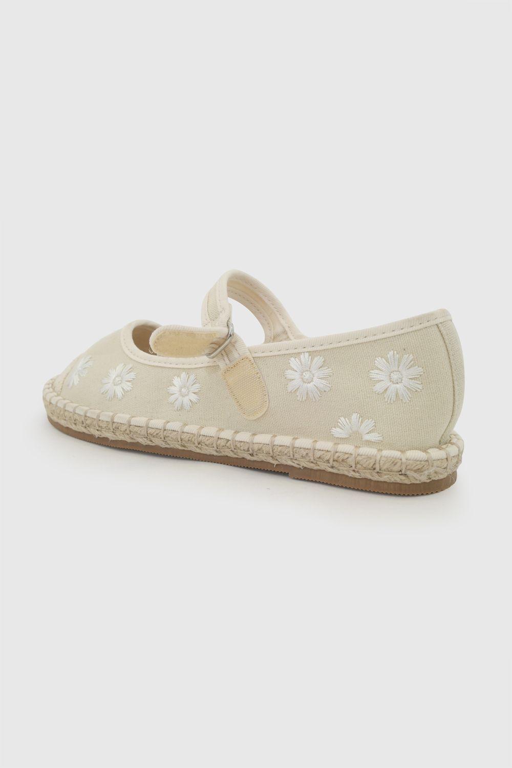 Ballerina Flores Beige Niña 28-38 Colloky-5