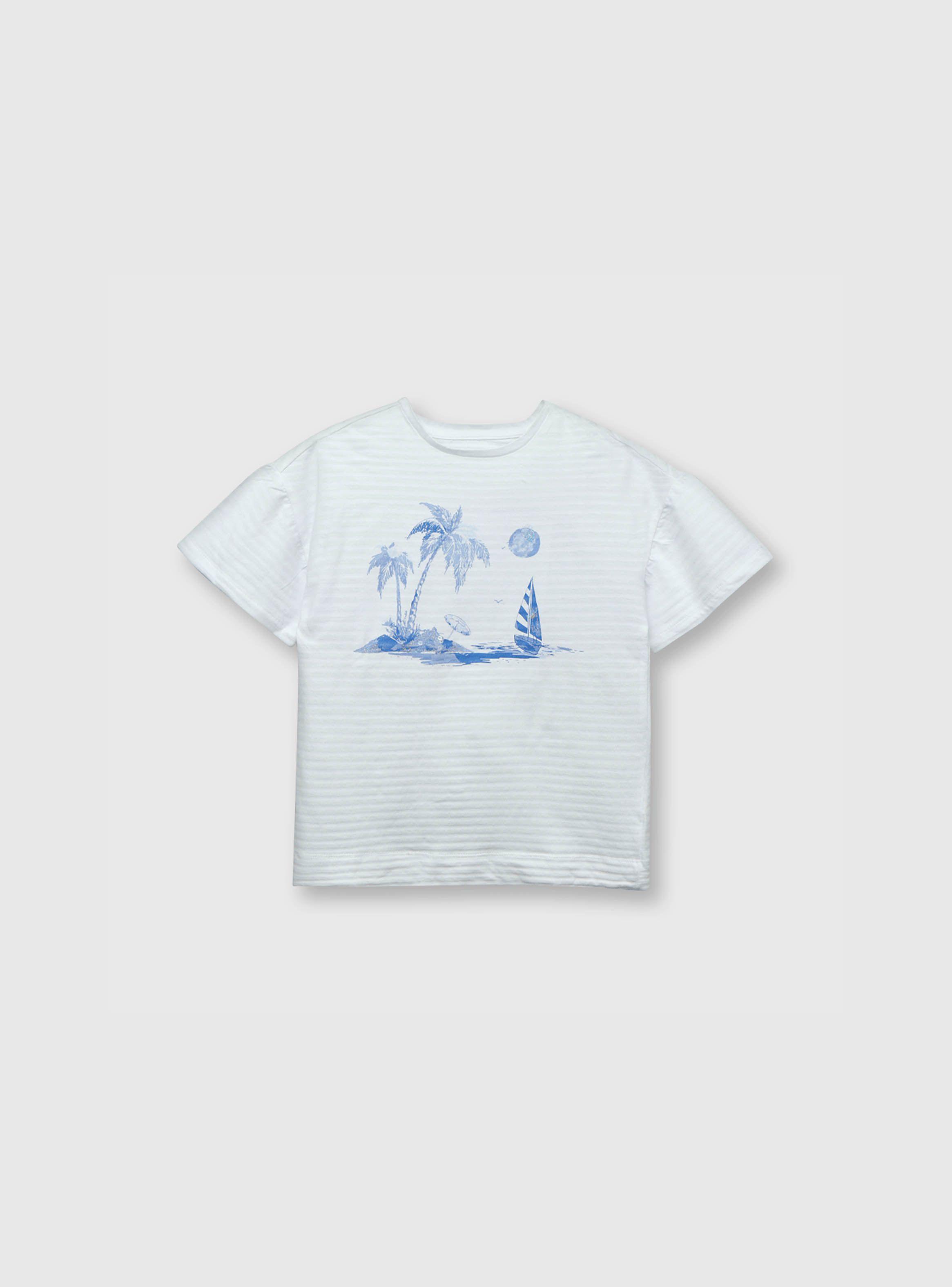 Polera De Niña Beach Blanco (2 A 12 Años) Colloky-0