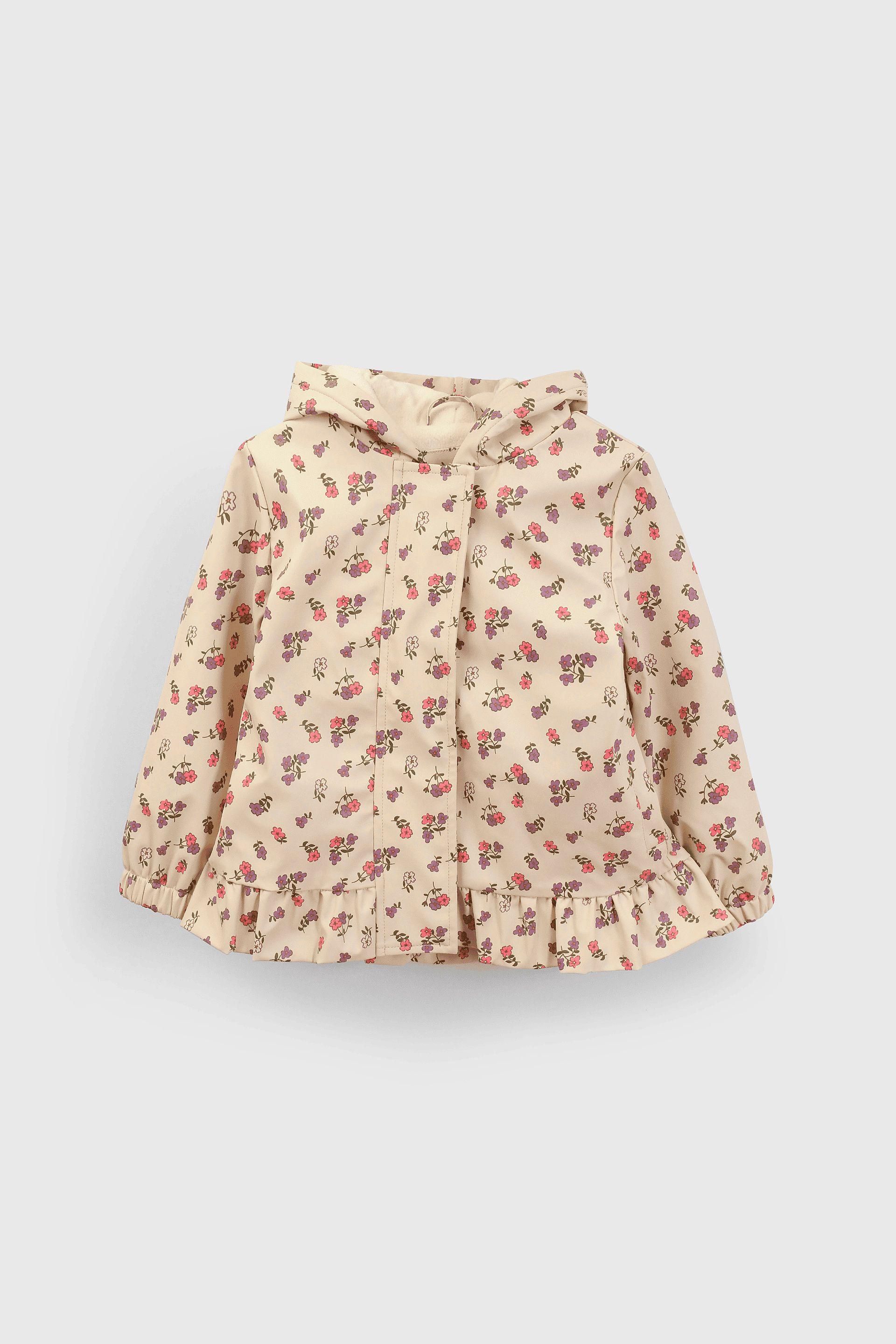 Chaqueta Engomada con Forro Flores-0