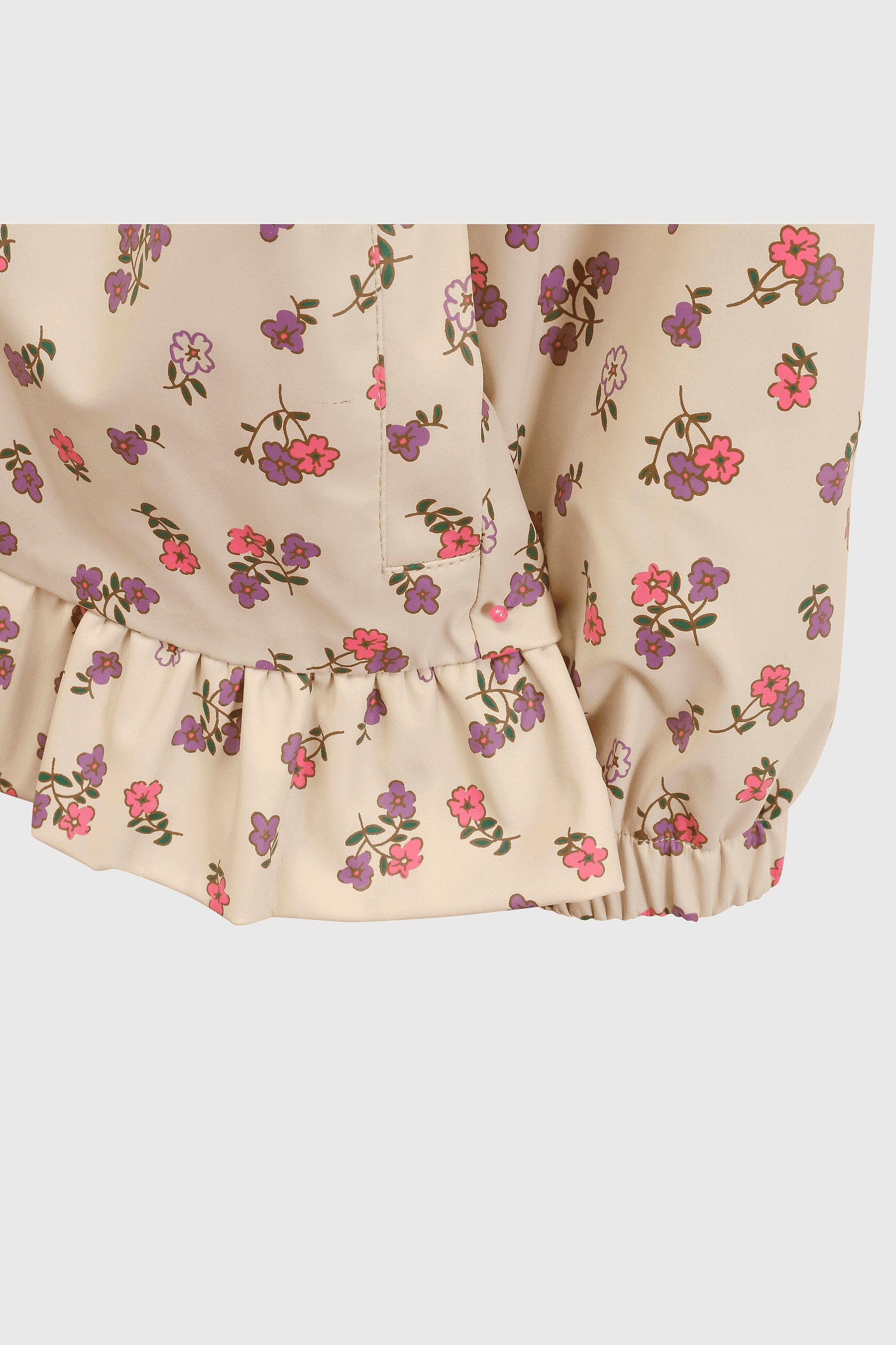 Chaqueta Engomada con Forro Flores-2