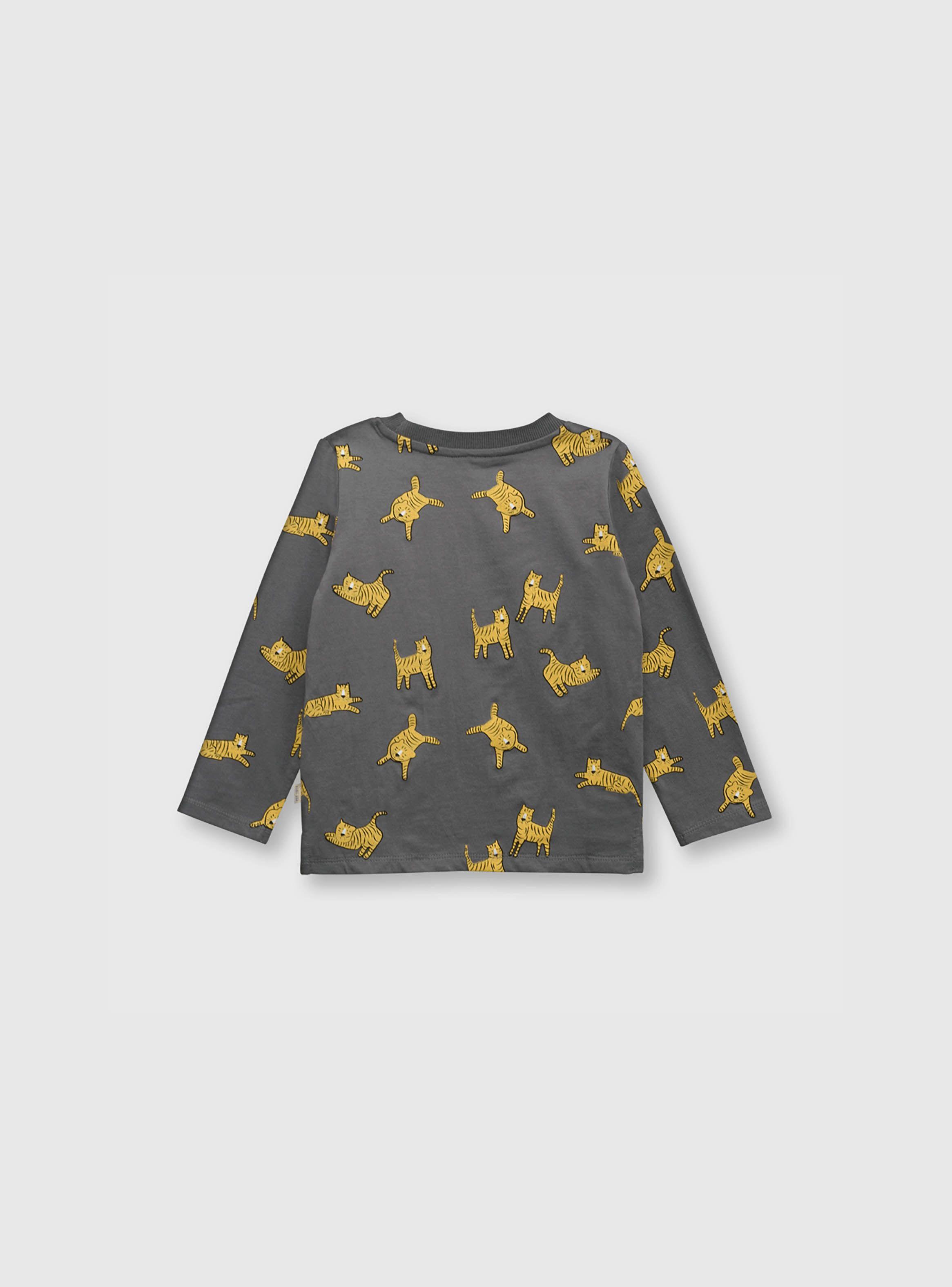 Polera De Bebé Niño Tigres Gris (3 A 36 Meses) Colloky-1