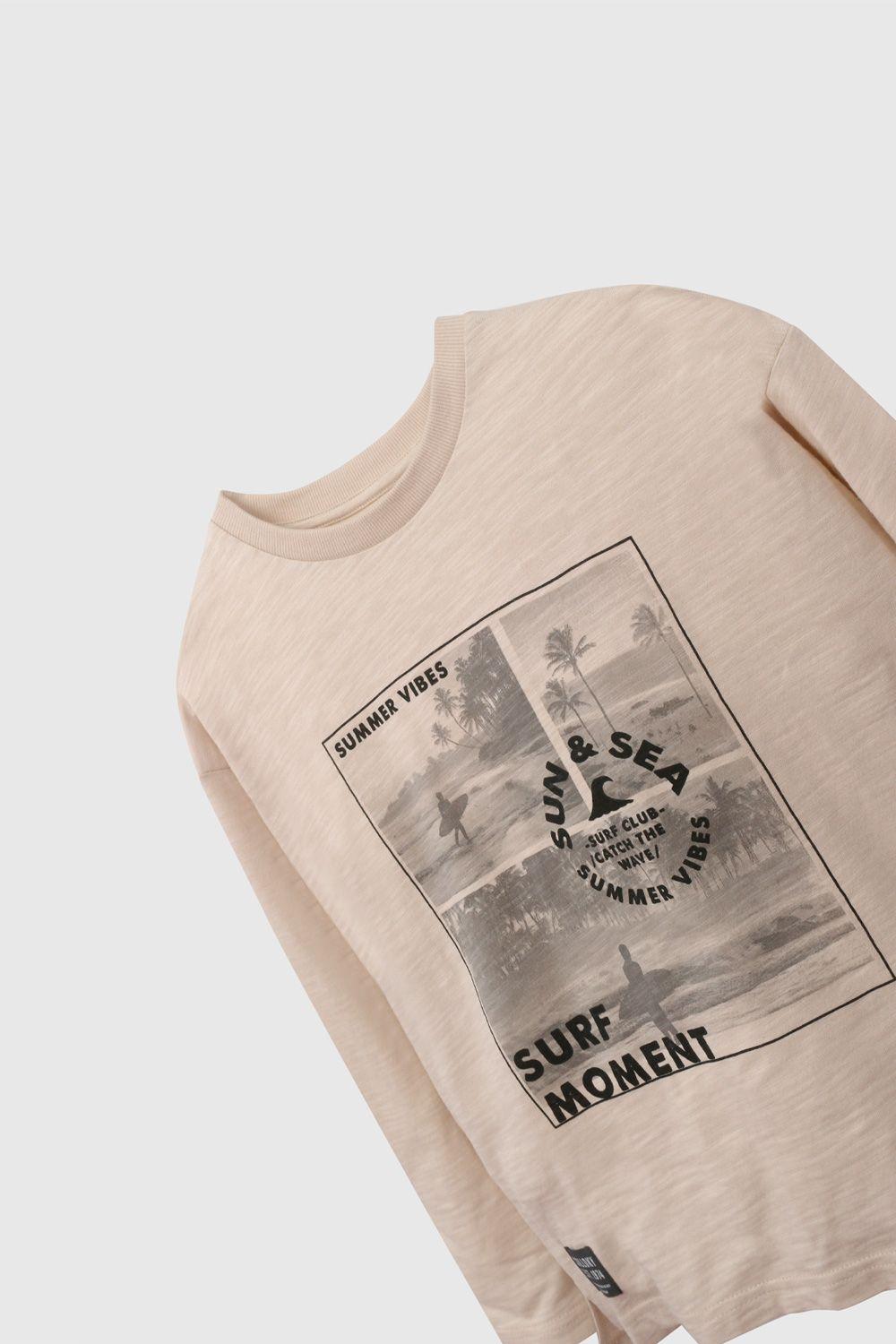 Polera Beige De Niño POJE0177V26-3