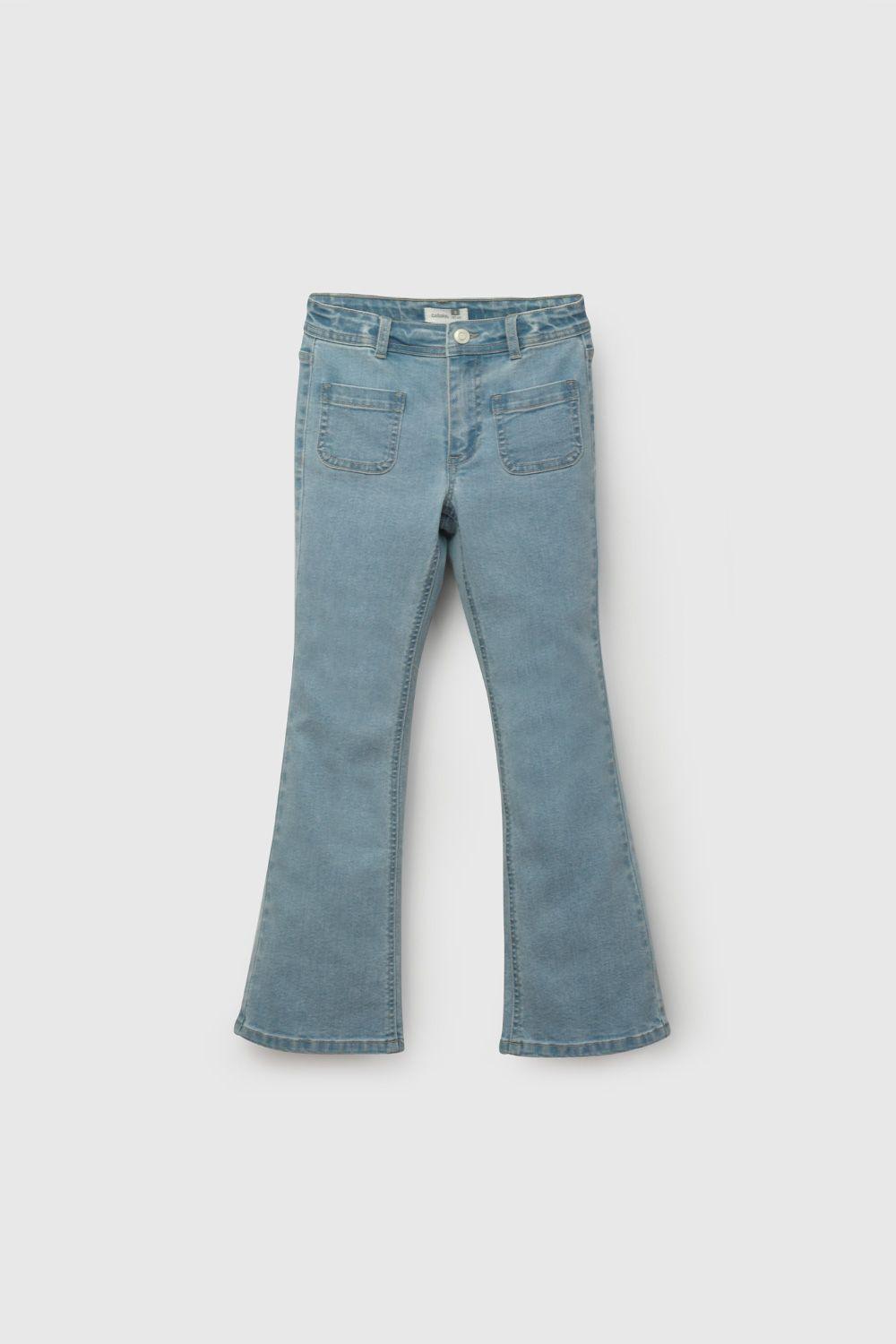 Jeans Flare Elasticado De Niña JEME0840V26-0
