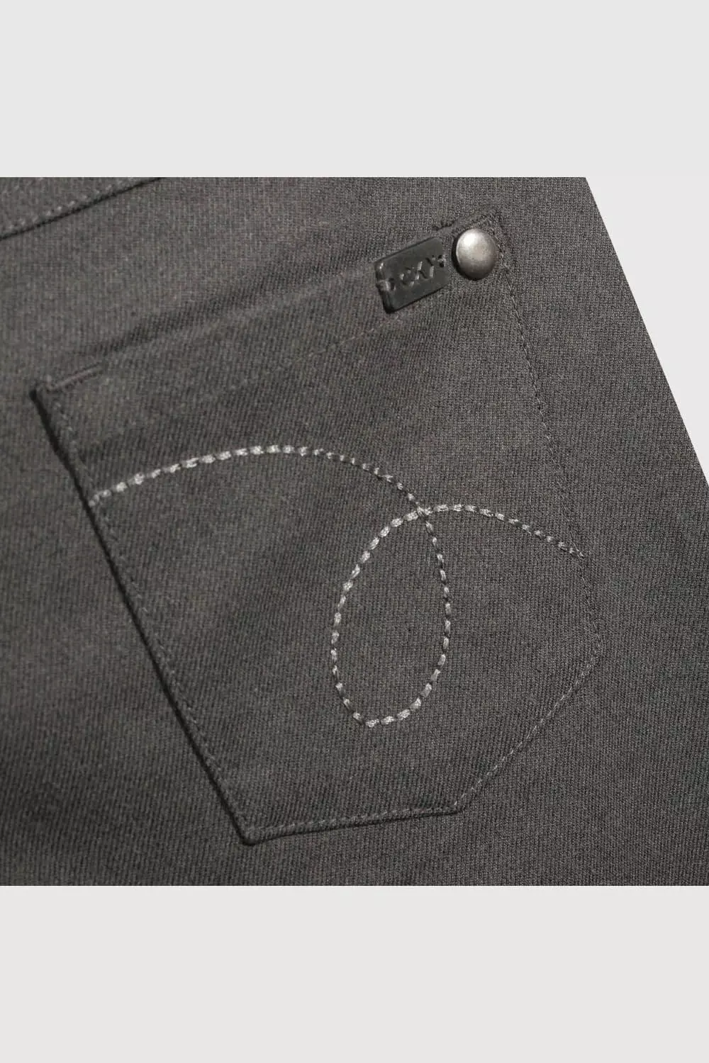Pantalón Escolar Clásico Gris Cintura Elasticada y Ajuste Interior-3