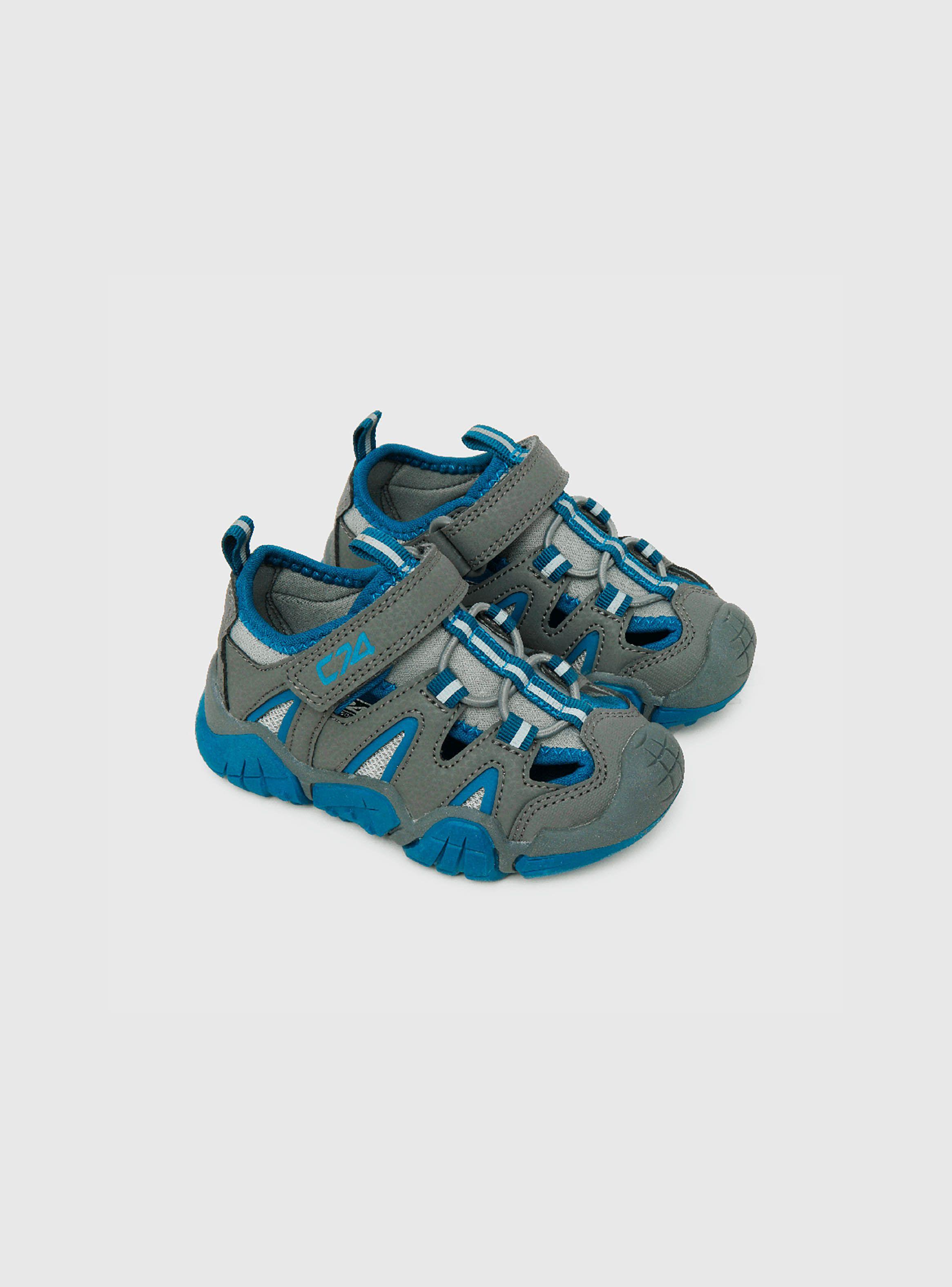 Sandalia De Niño Mesh Lateral Gris (21 A 27) Colloky-0