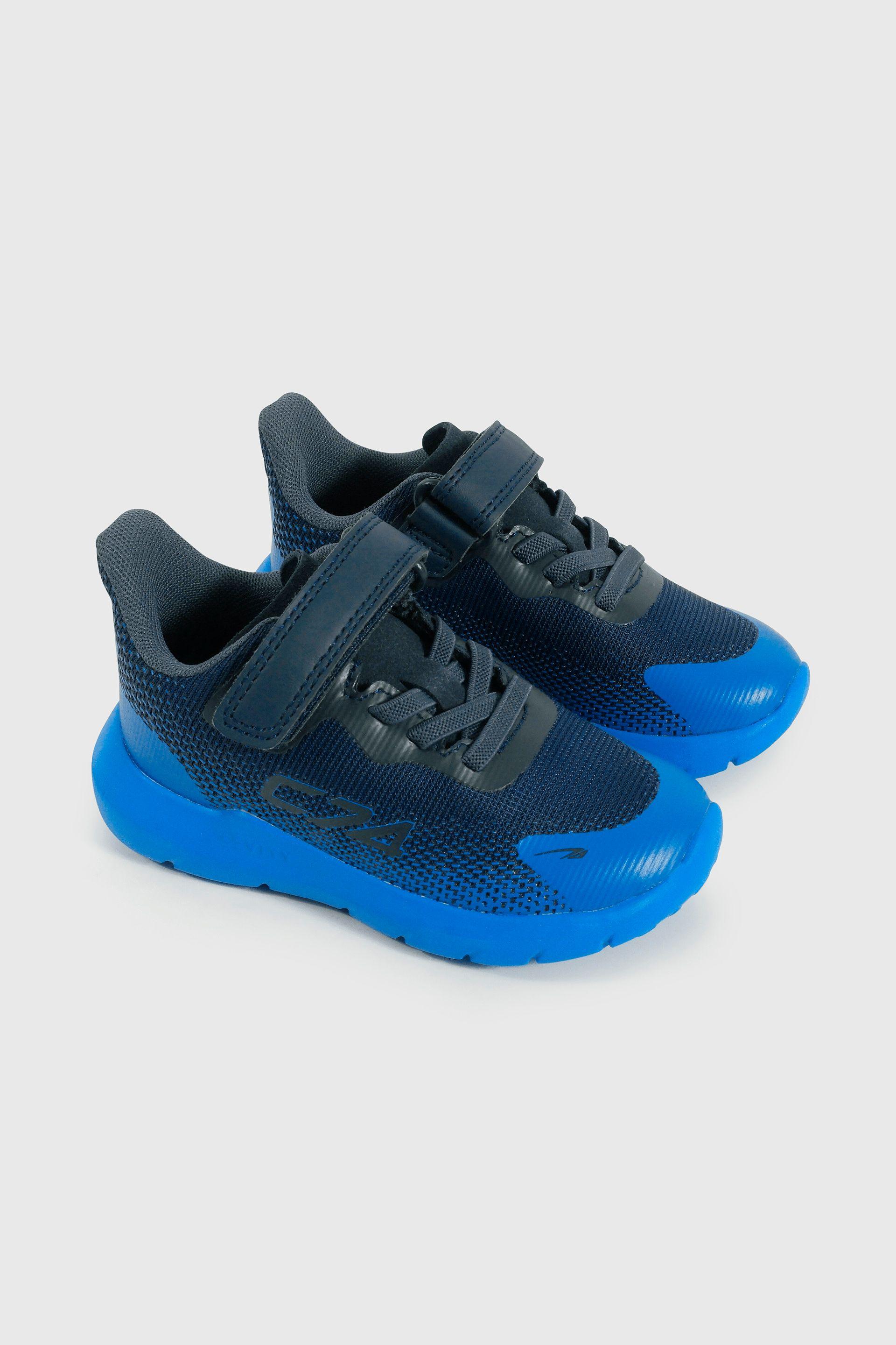 Zapatilla Caminante Sport Running de Niño Azul Velcro y Cordón-0