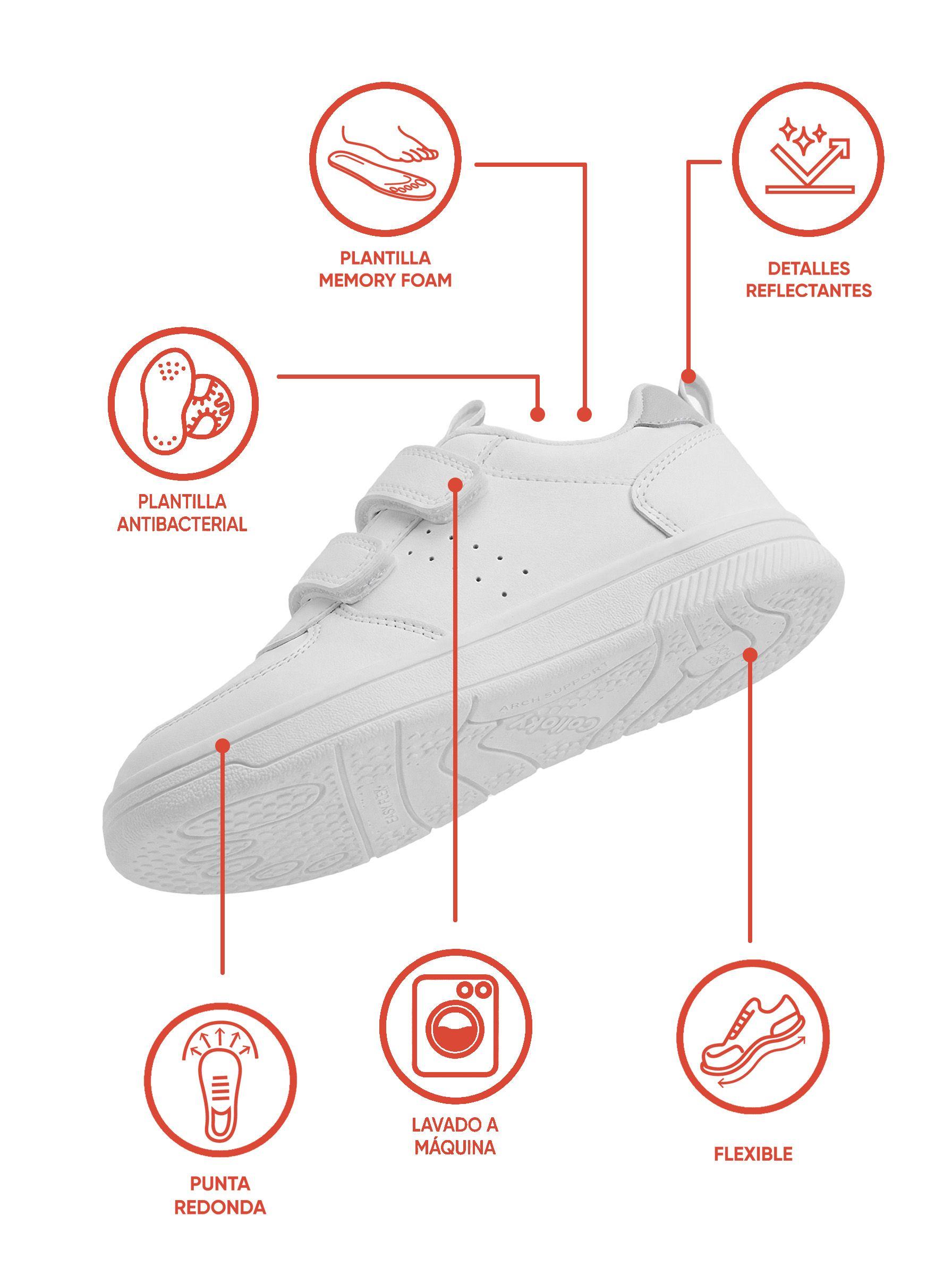 Zapatilla Escolar Blanca 7246 Colloky-2