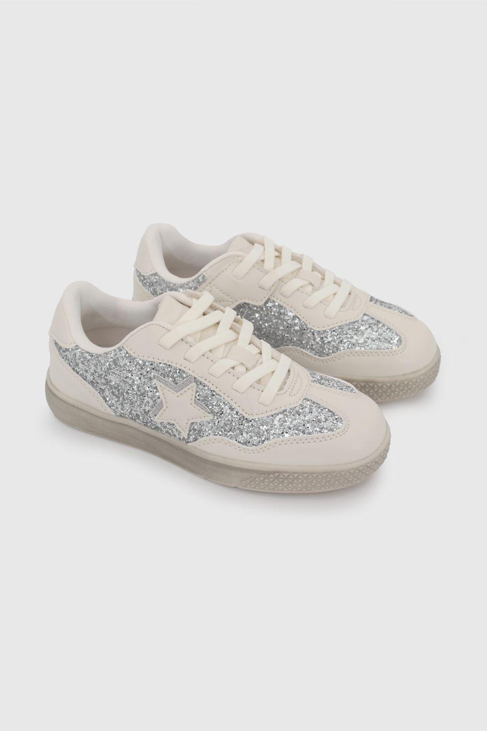 Zapatilla Estrella Plateada Niña 57560208V26-0