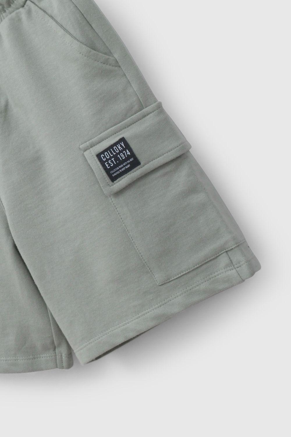 Bermuda Verde Cargo De Niño BDPO1592V26-3