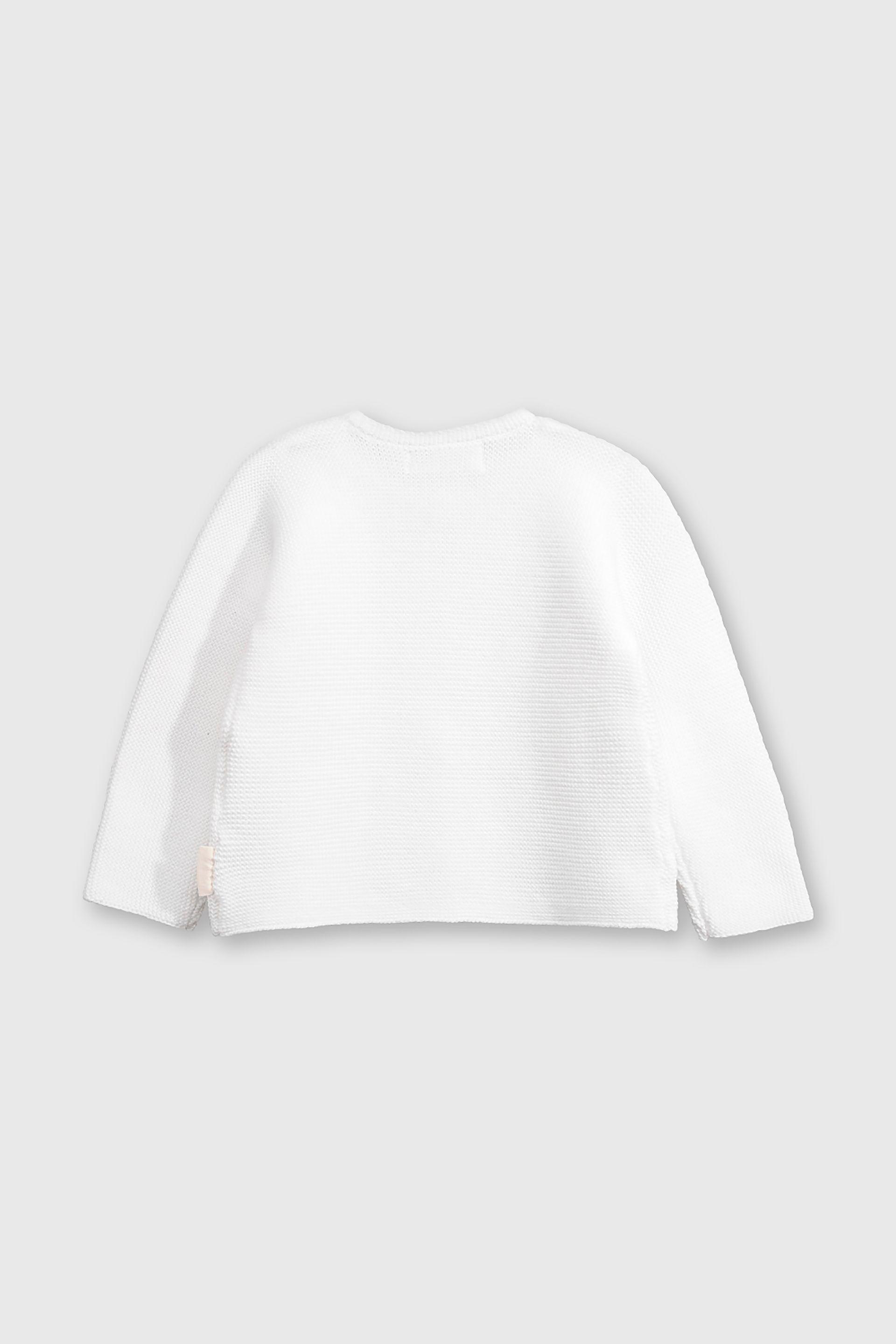 Chaleco de Algodón Blanco con Botones Unisex para bebé de 0/3 a 9/12 meses-1