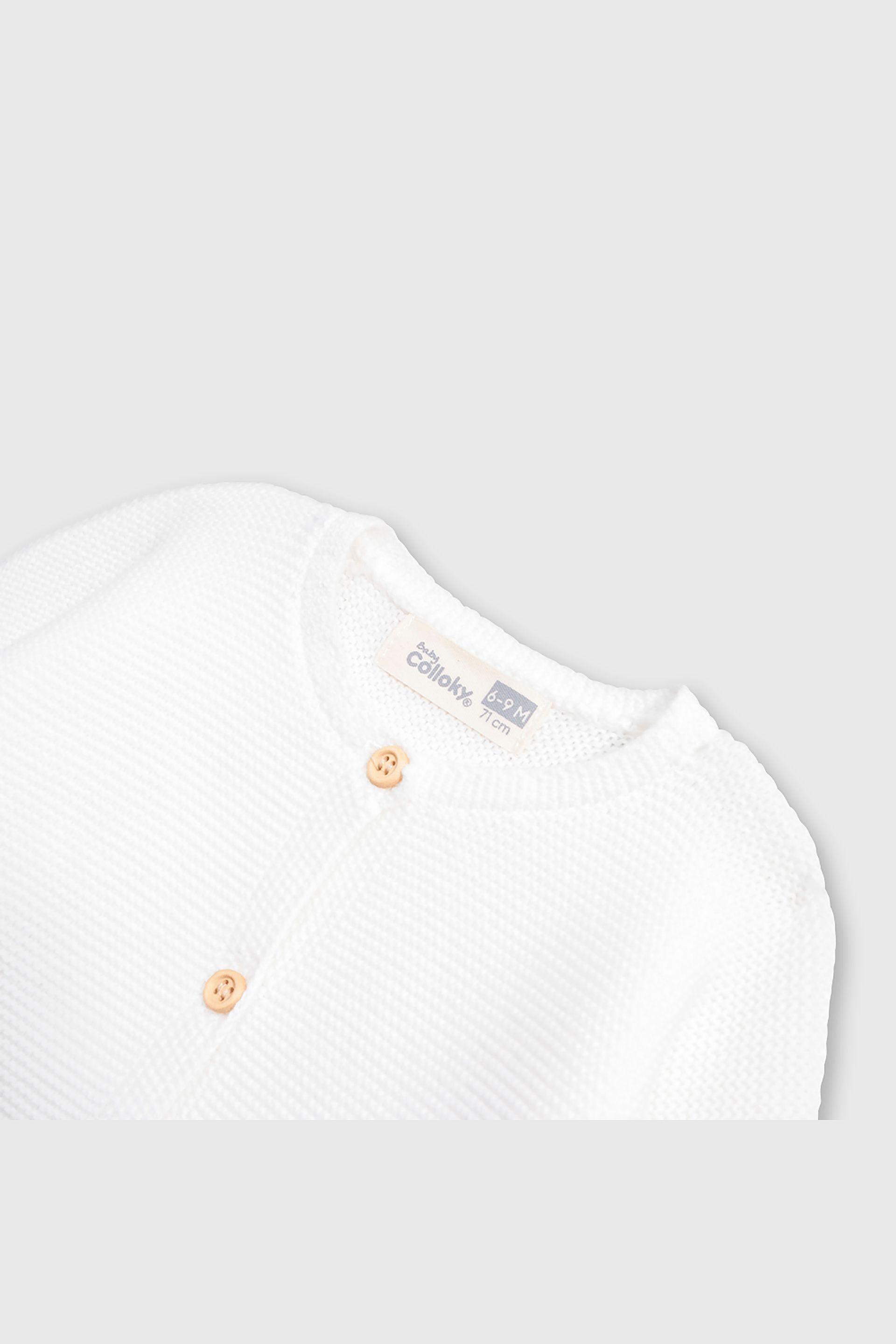 Chaleco de Algodón Blanco con Botones Unisex para bebé de 0/3 a 9/12 meses-2