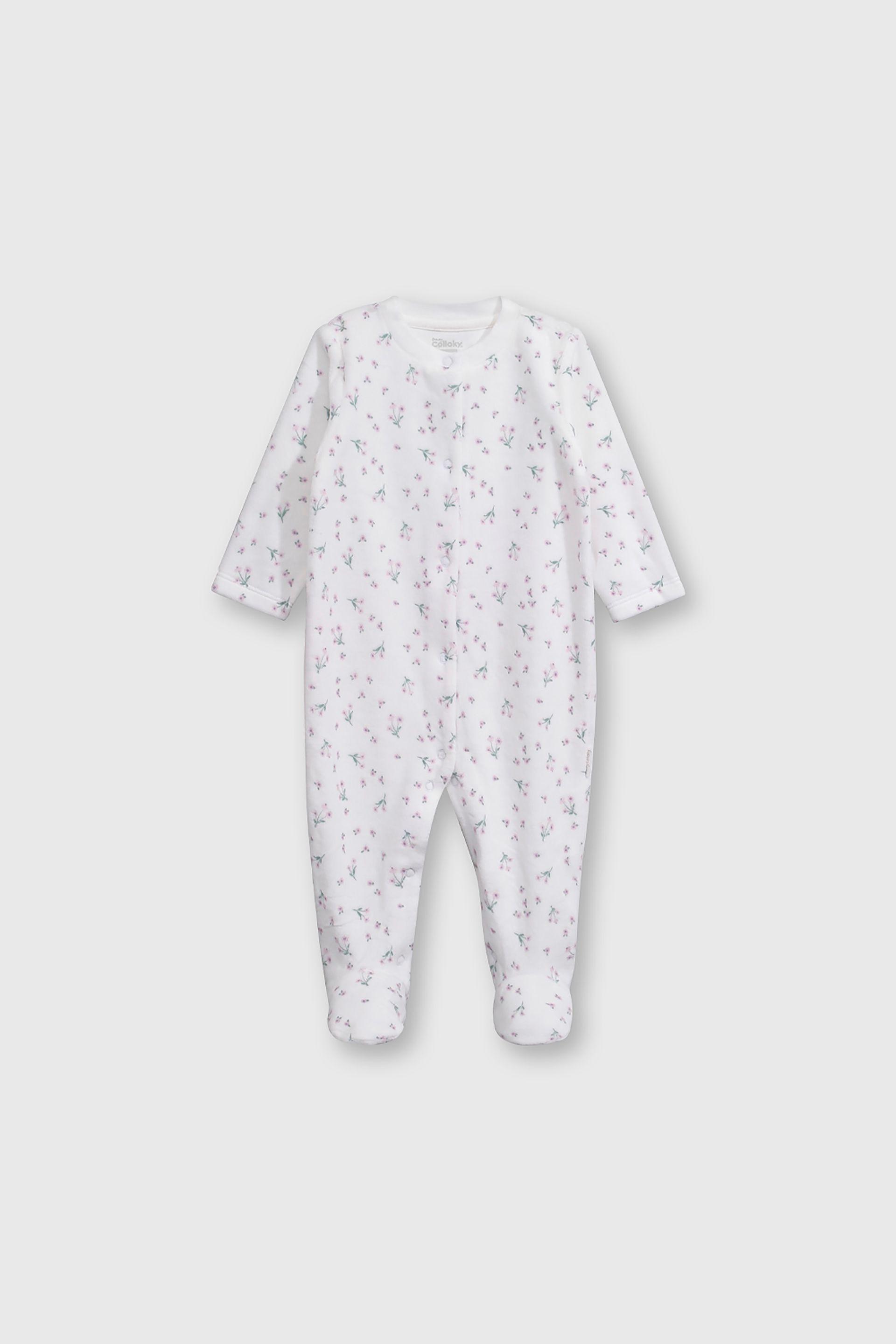 Conjunto de plush suave con broches Blanco y Estampa de Osito-3