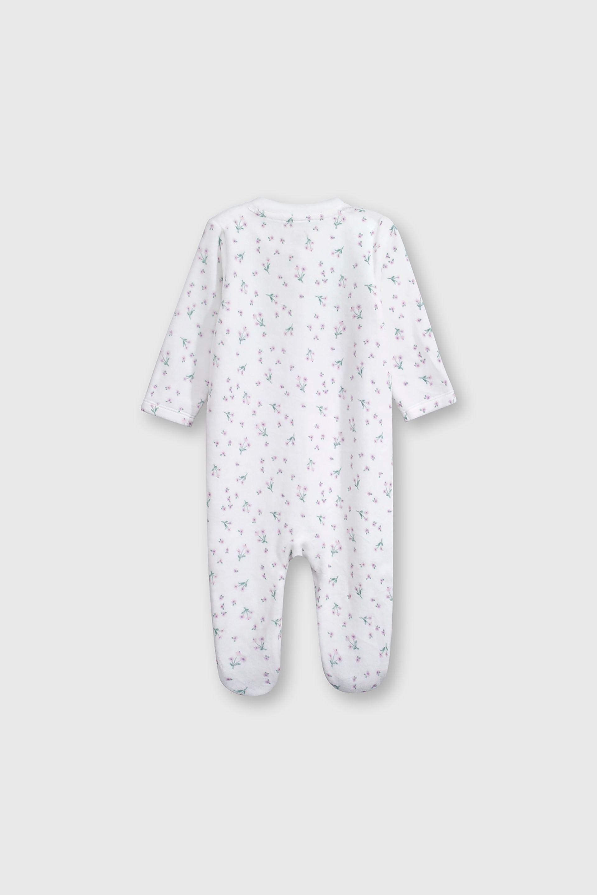 Conjunto de plush suave con broches Blanco y Estampa de Osito-4