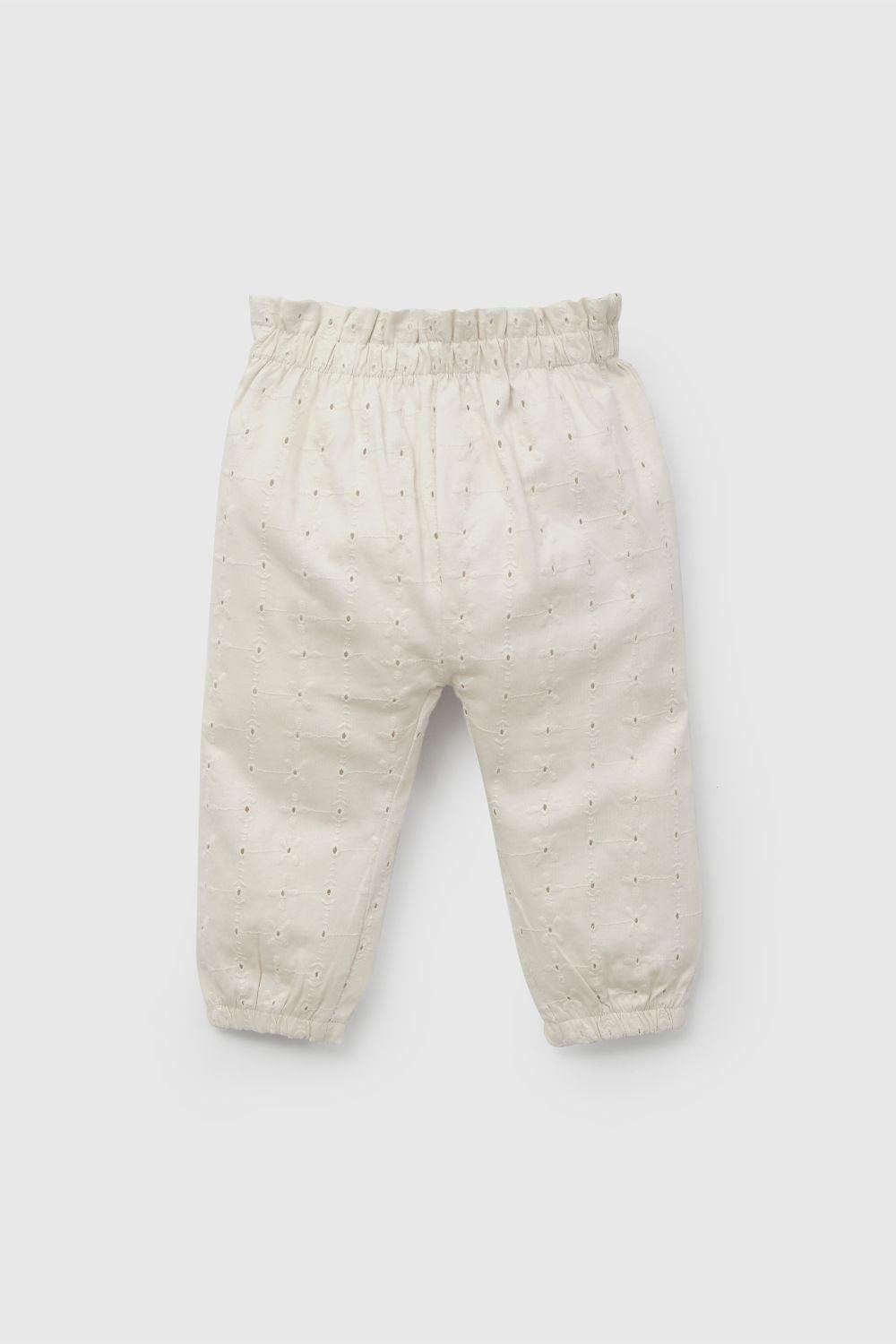 Pantalón Beige Broderie De Niña PTJE0675V26-0