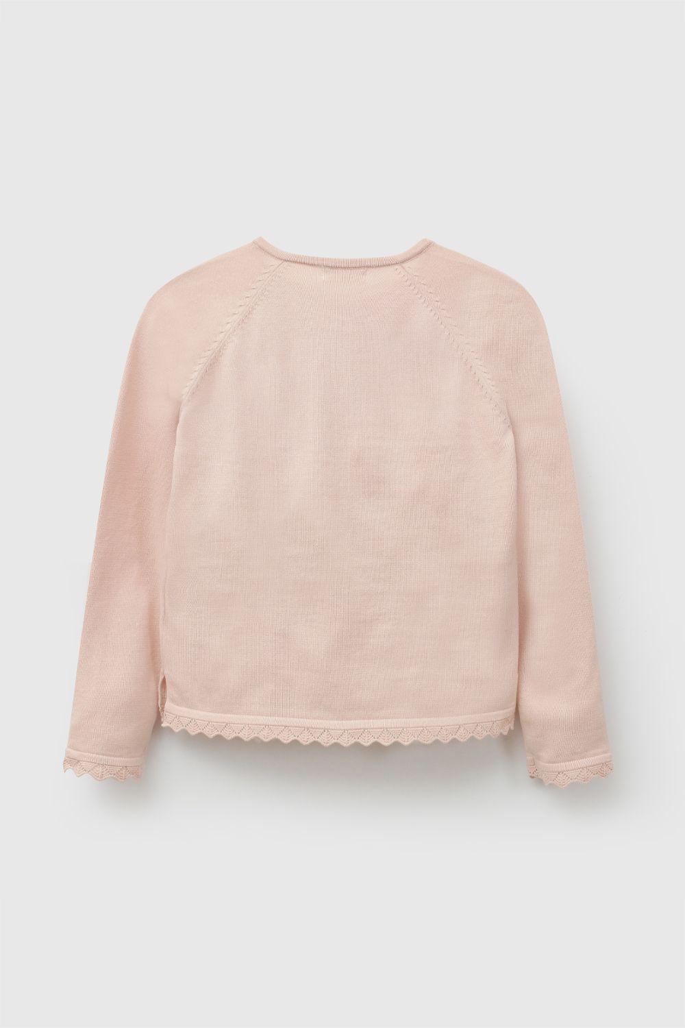Chaleco Tejido Rosa Viejo Niña 3-4A a 12-13A Colloky-1