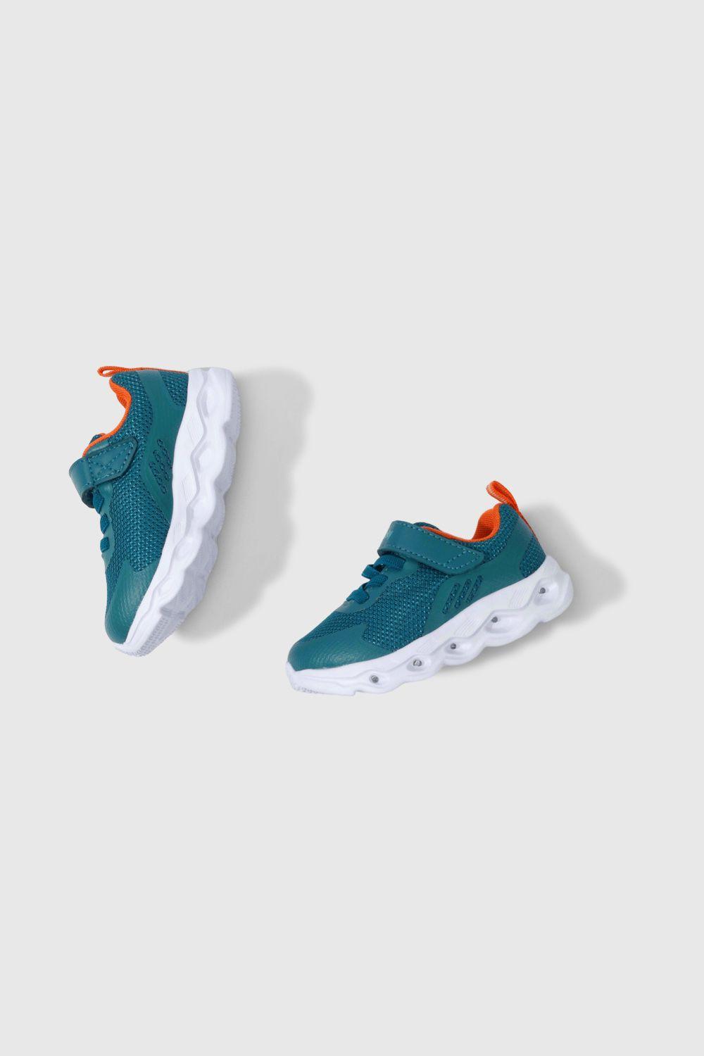 Zapatilla Luces Niños Azul Petróleo 53182 Colloky-3