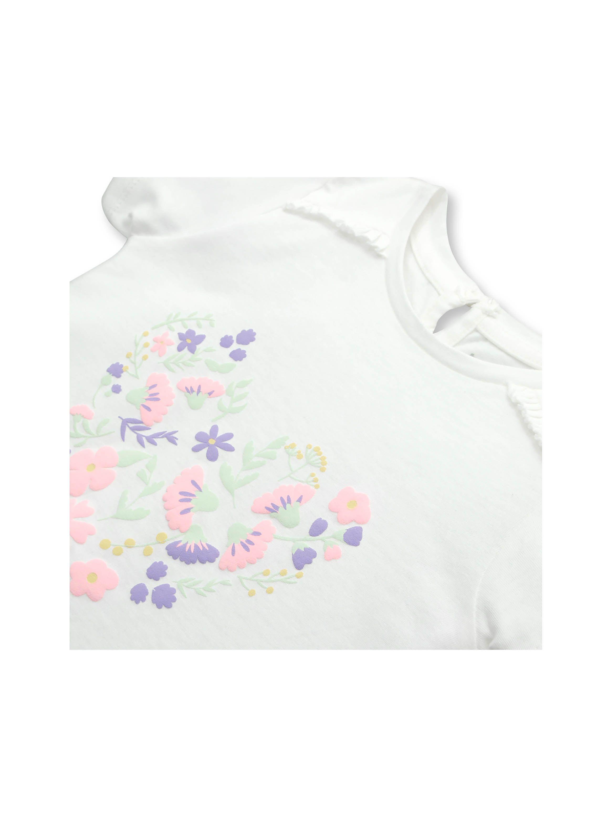 Polera De Bebé Niña Corazon Blanco (3 A 36 Meses) Colloky-2