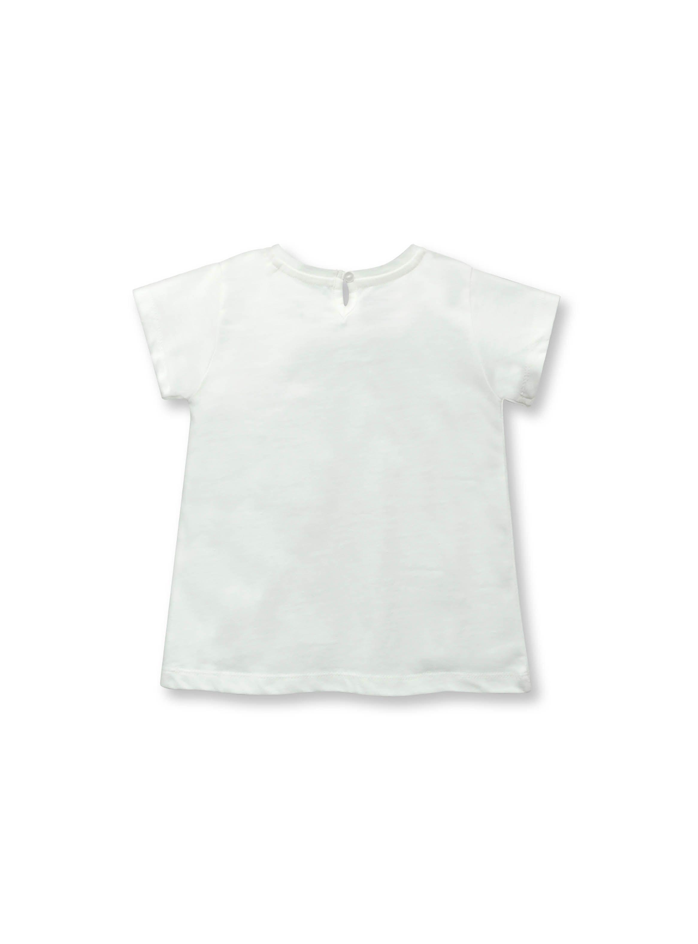 Polera De Bebé Niña Corazon Blanco (3 A 36 Meses) Colloky-1